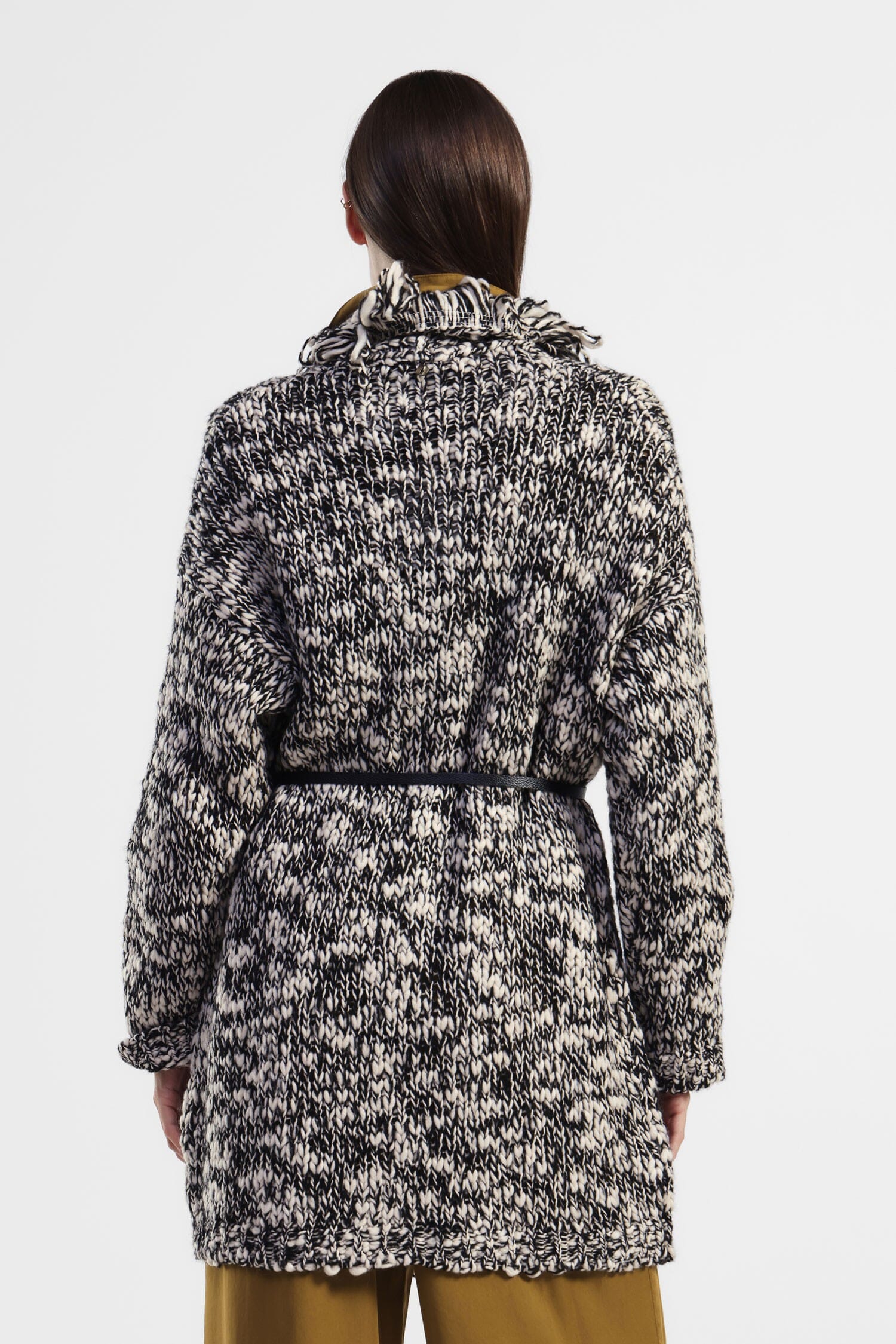 Cardigan Intrecciato Con Cintura Dixie