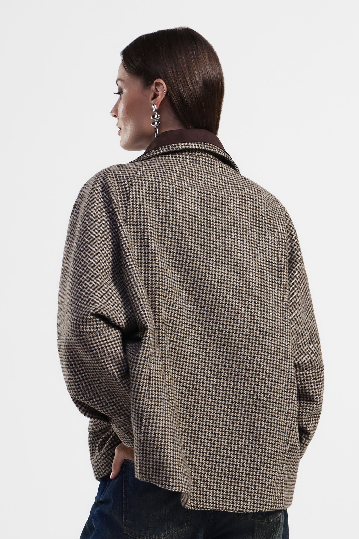 Dixie Oversize Jacket With Contrast Collar