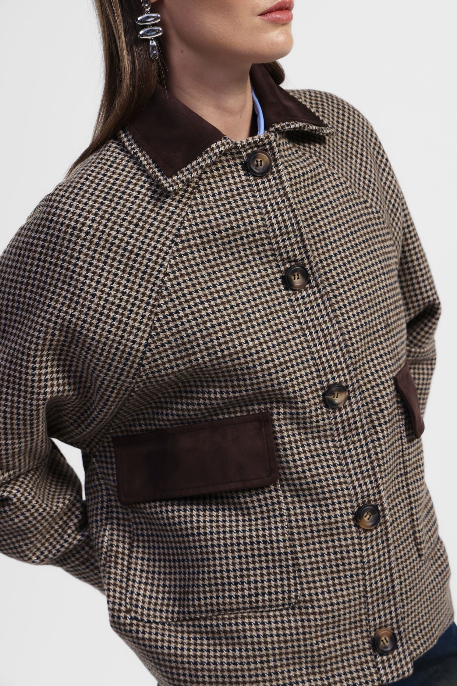 Dixie Oversize Jacket With Contrast Collar