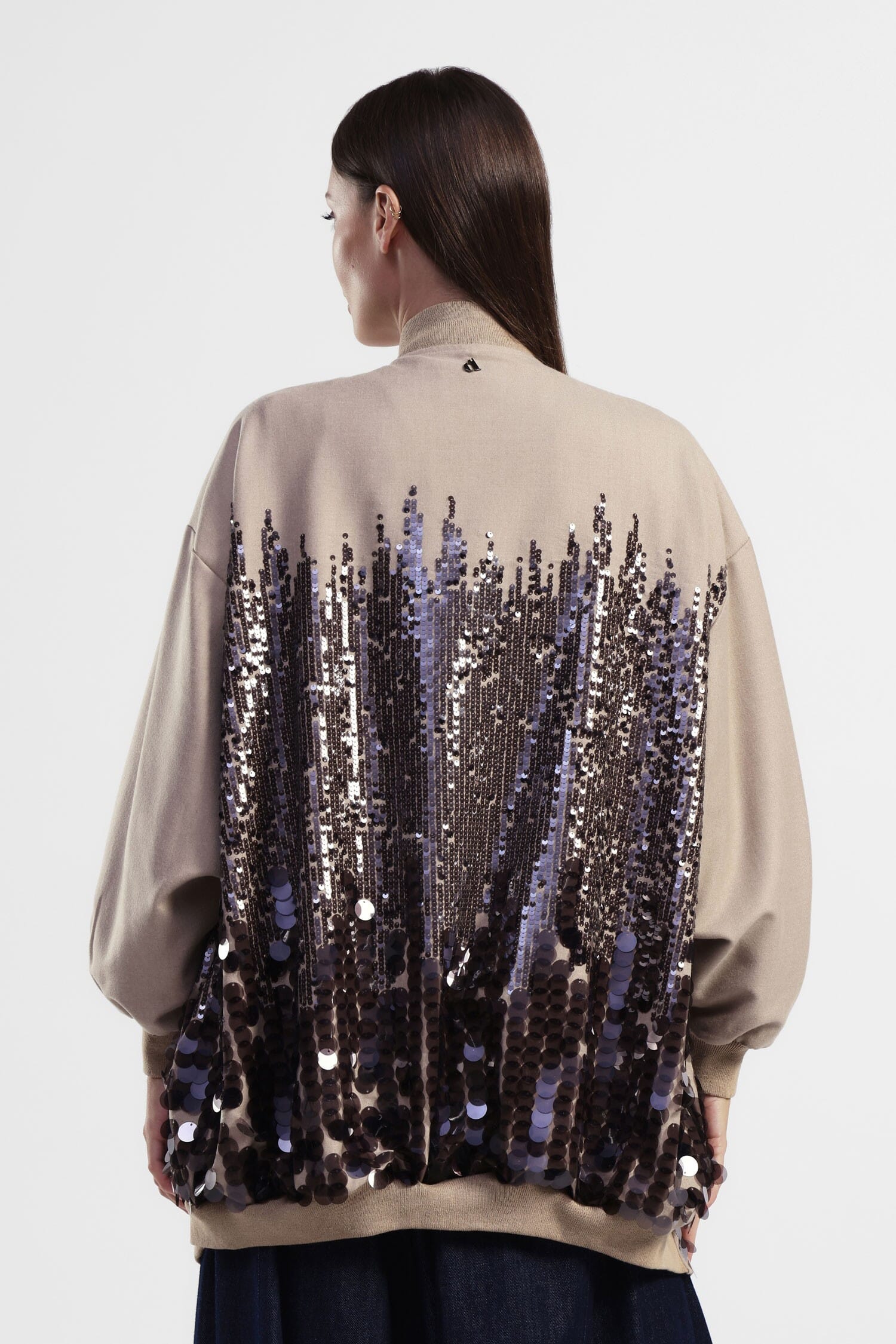 Giacca Bomber Con Paillettes Brillanti Dixie