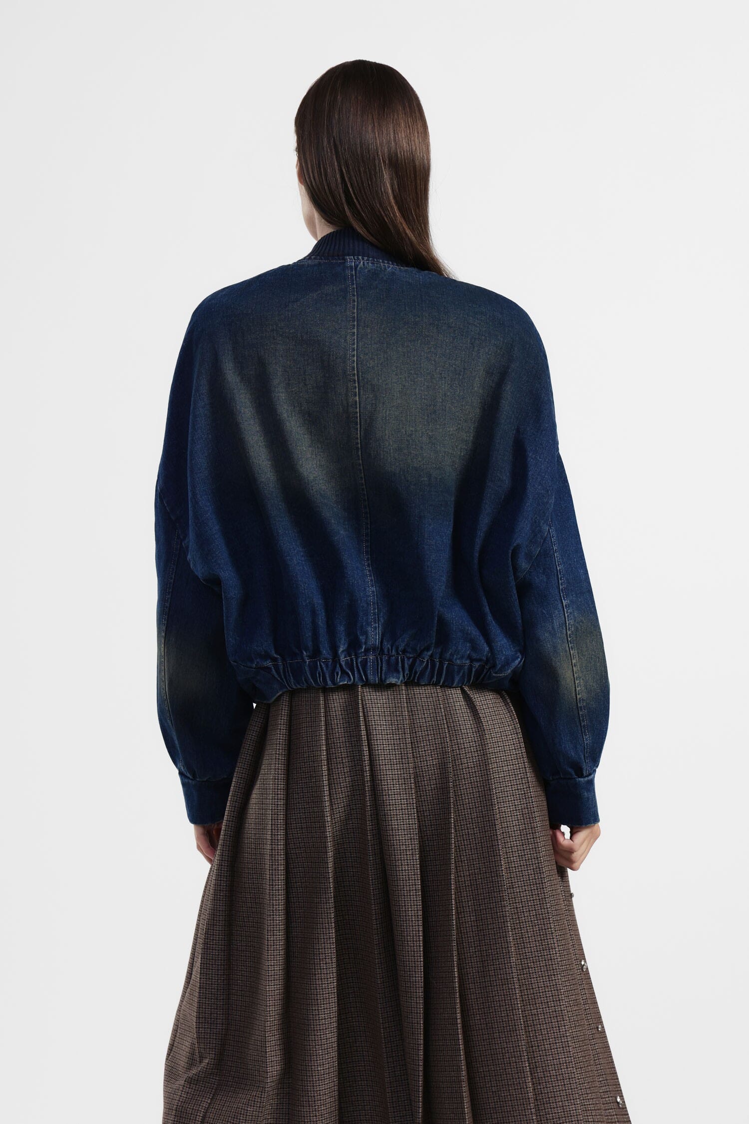 Giacca Oversize In Denim Con Zip Dixie