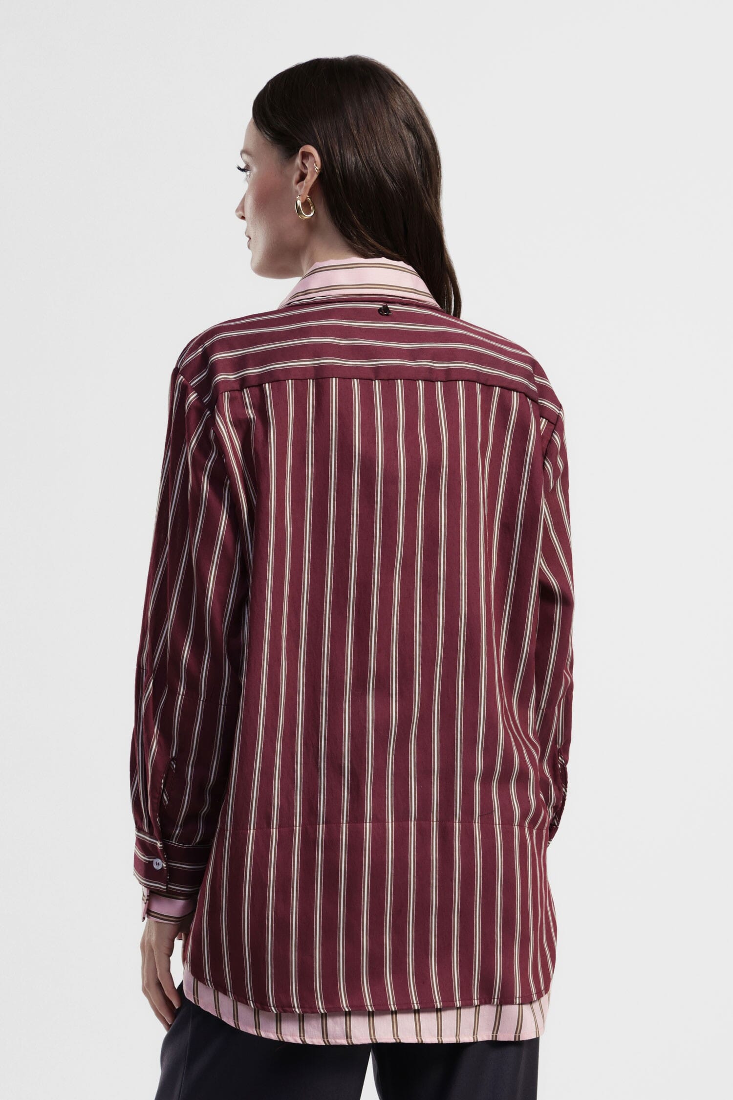 Striped Shirt With Pocket And Rounded Bottom Dixie