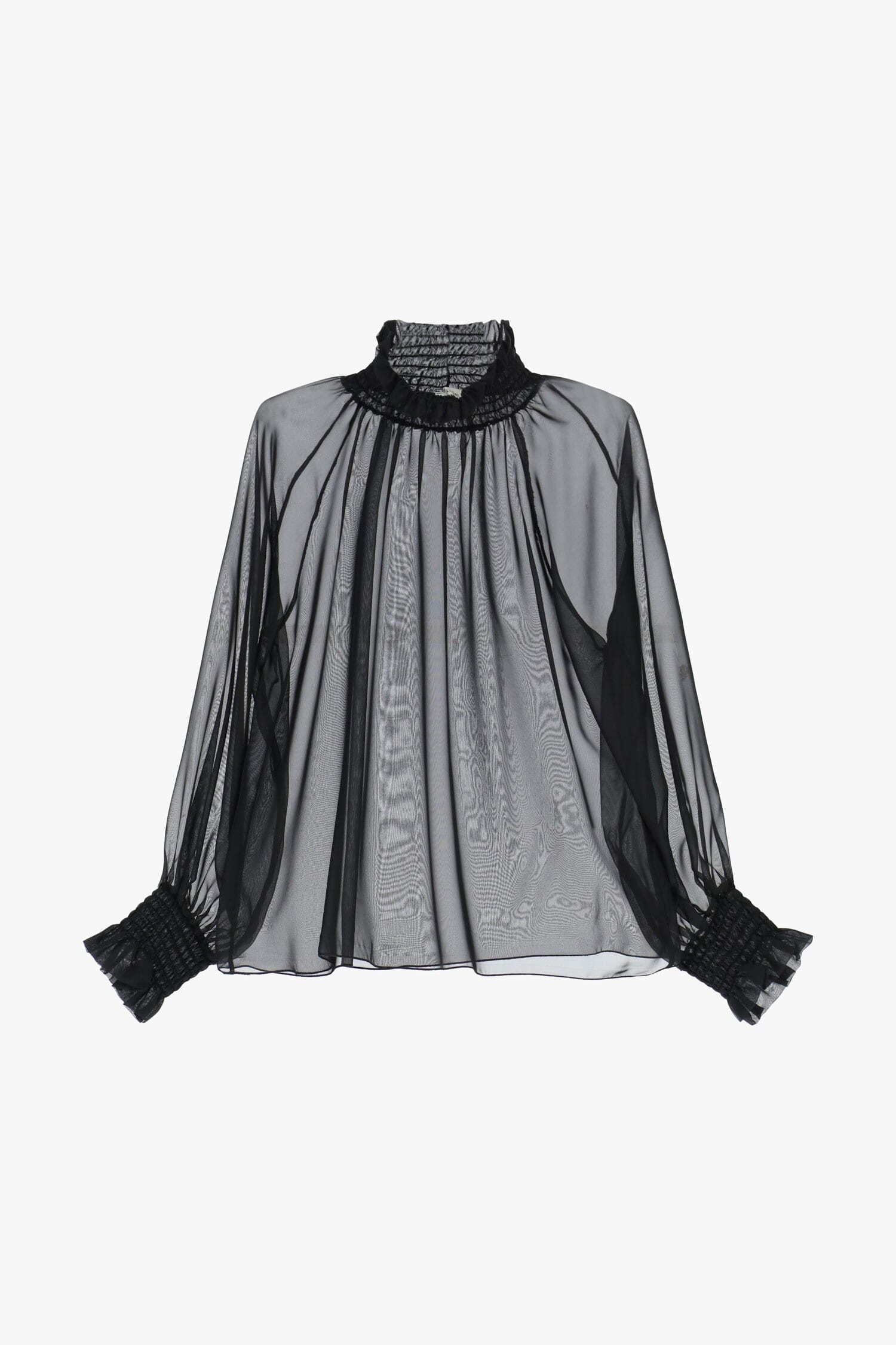 Shirt Ampia Trasparente Con Maniche Arricciate Dixie