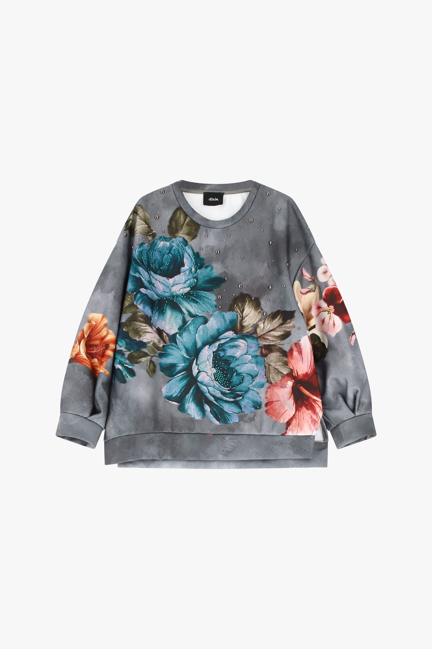 Felpa Stampa Floreale Con Dettagli Applicati Dixie