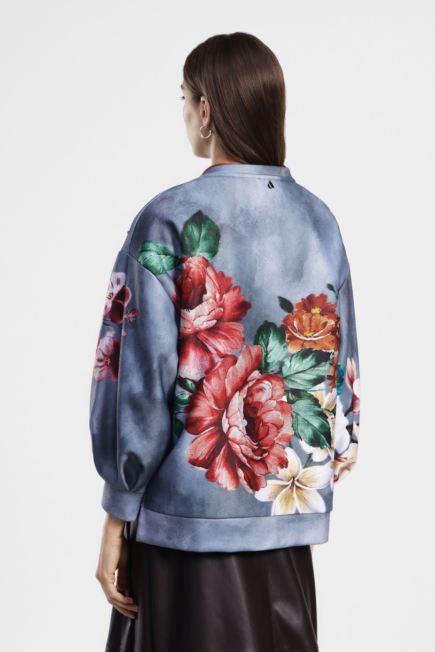 Felpa Stampa Floreale Con Dettagli Applicati Dixie