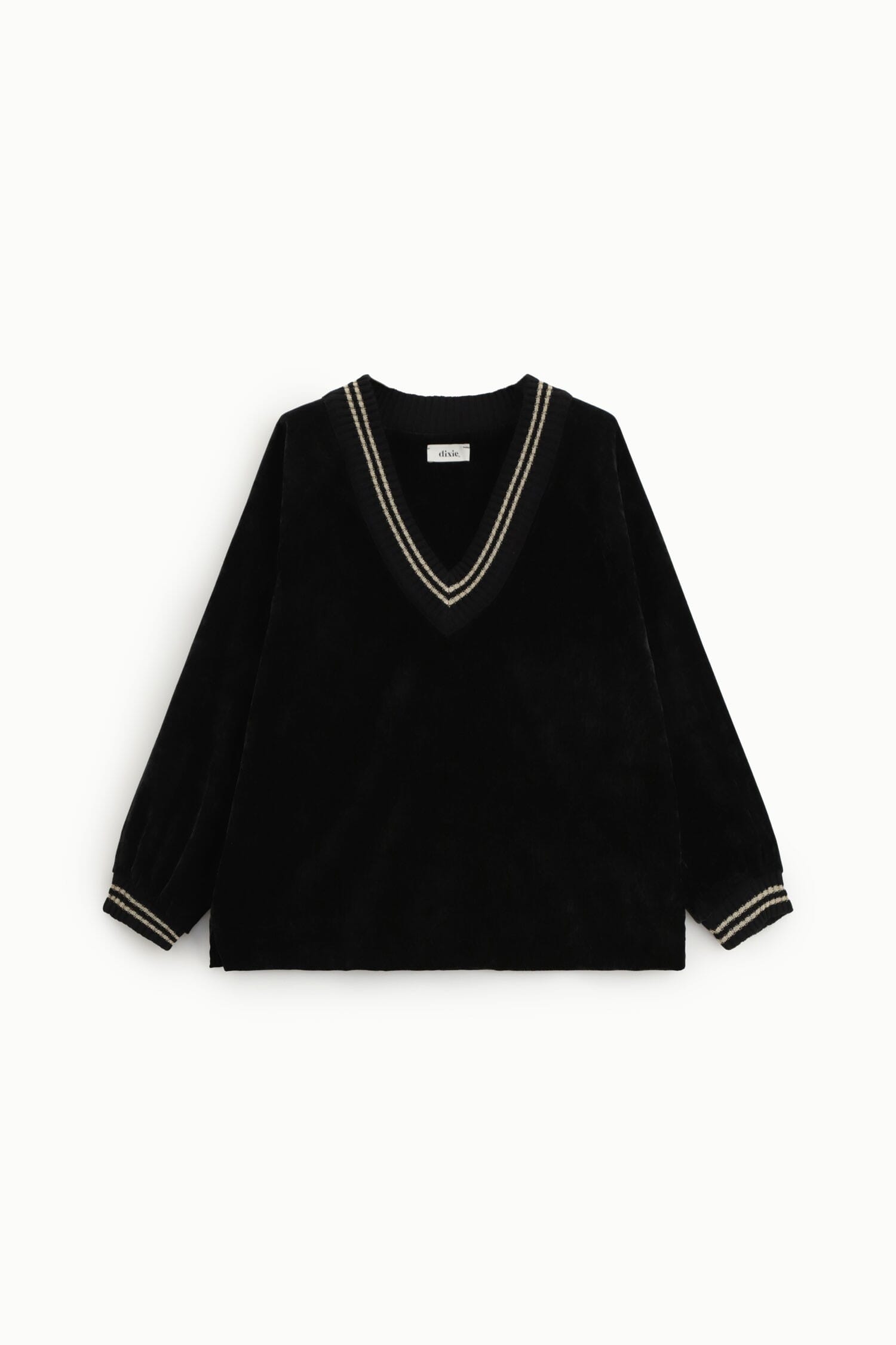 Felpa Scollo A V Con Profili A Contrasto Dixie