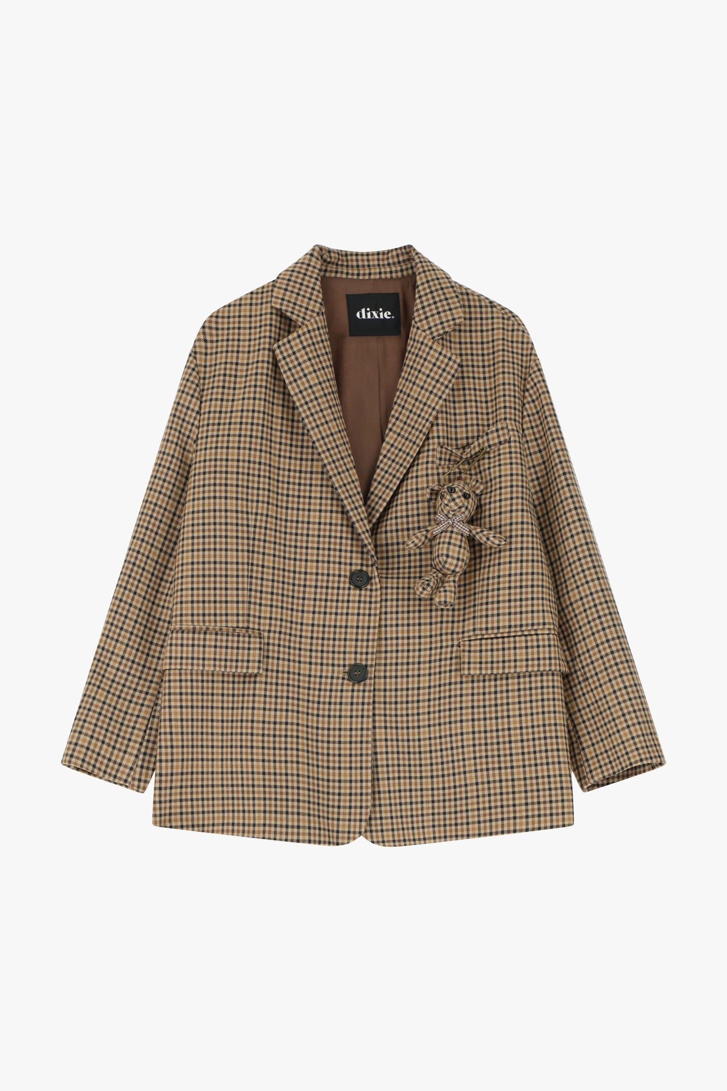 Dixie Blazer à carreaux avec fermeture à boutons
