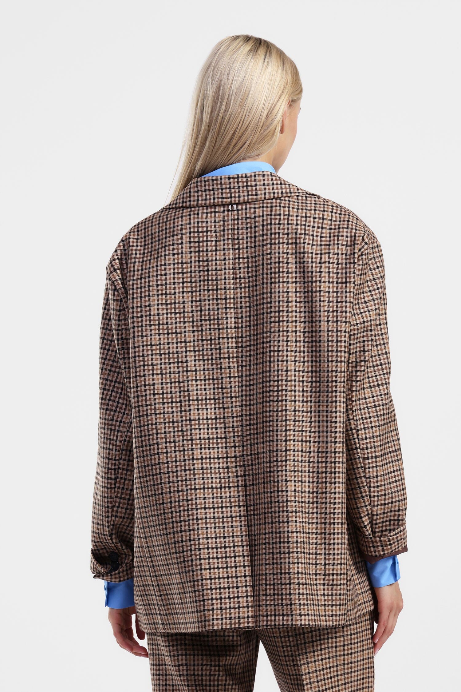 Dixie Blazer à carreaux avec fermeture à boutons