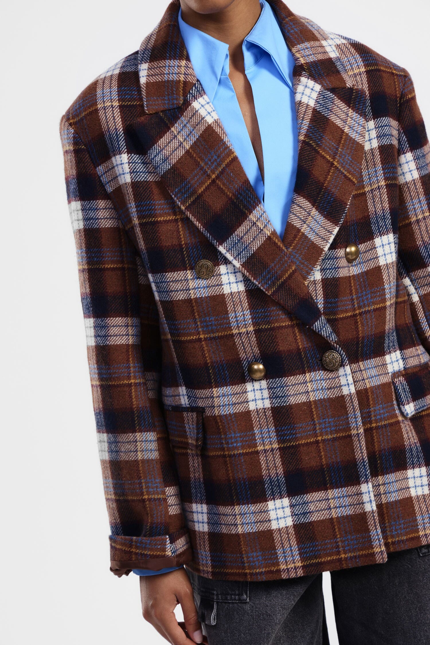 Blazer A Quadri Con Doppiopetto Dixie