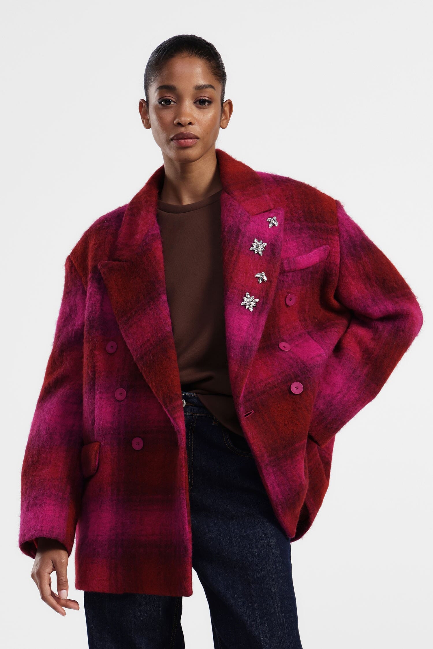 Dixie Double Breasted Printed Blazer