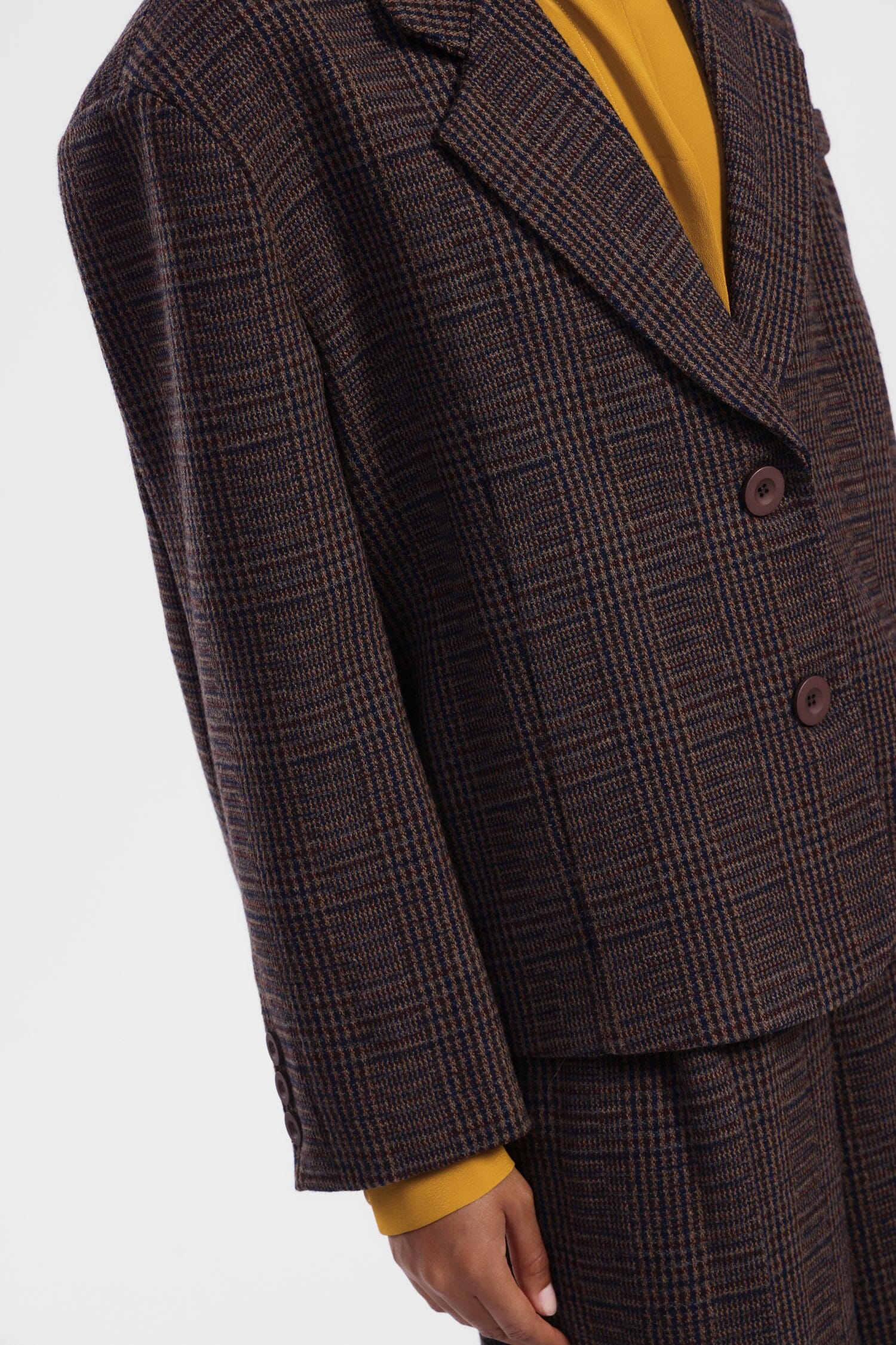 Blazer à carreaux avec boutons Dixie