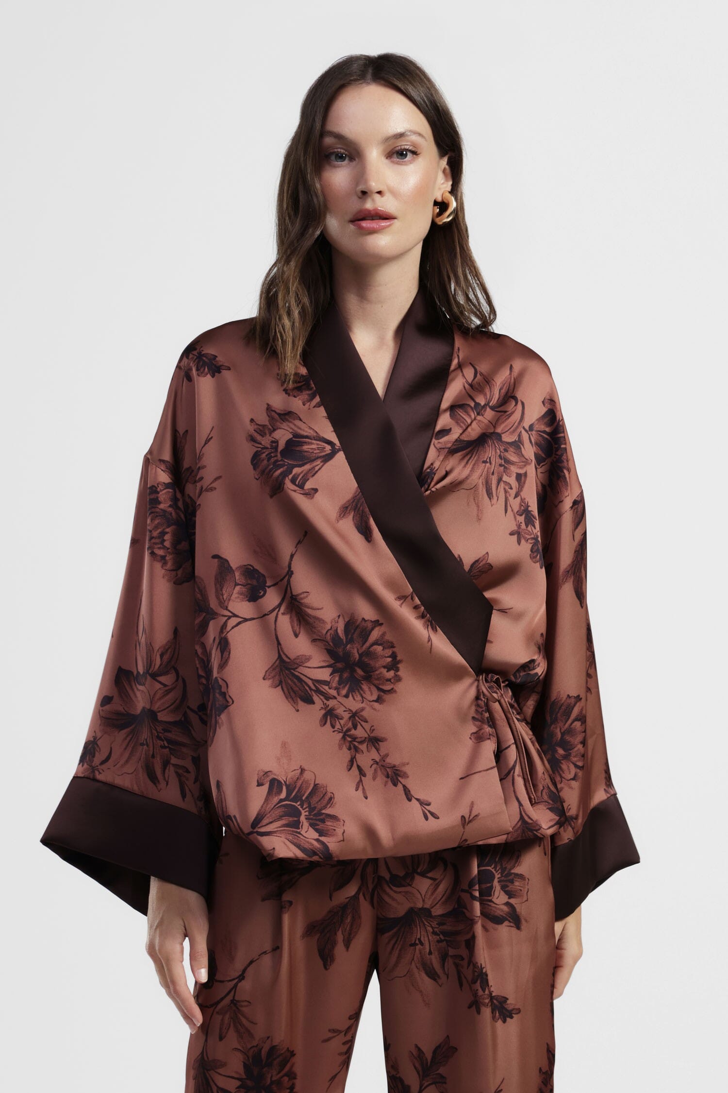 Blazer à manches larges imprimé floral Dixie