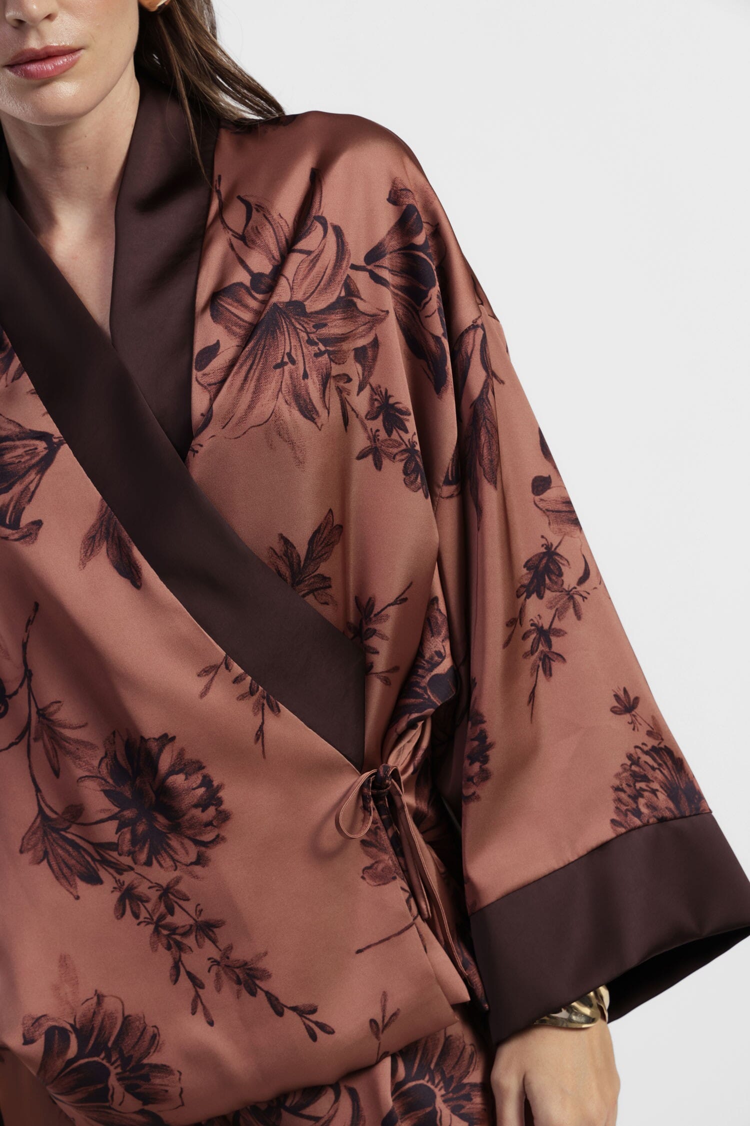 Blazer à manches larges imprimé floral Dixie