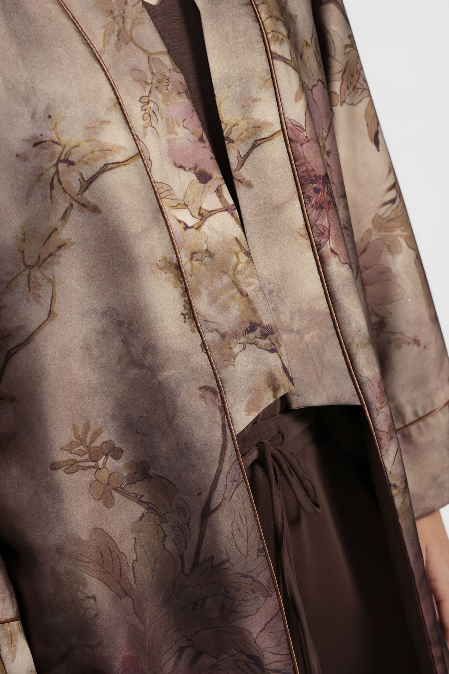 Blazer Ampio Stampato Floreale Senza Chiusura Dixie