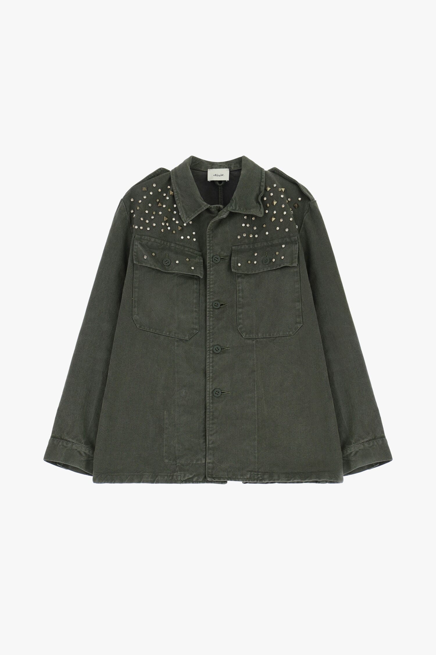 Shirt Jacket With Buttons And Decorative Studs Dixie