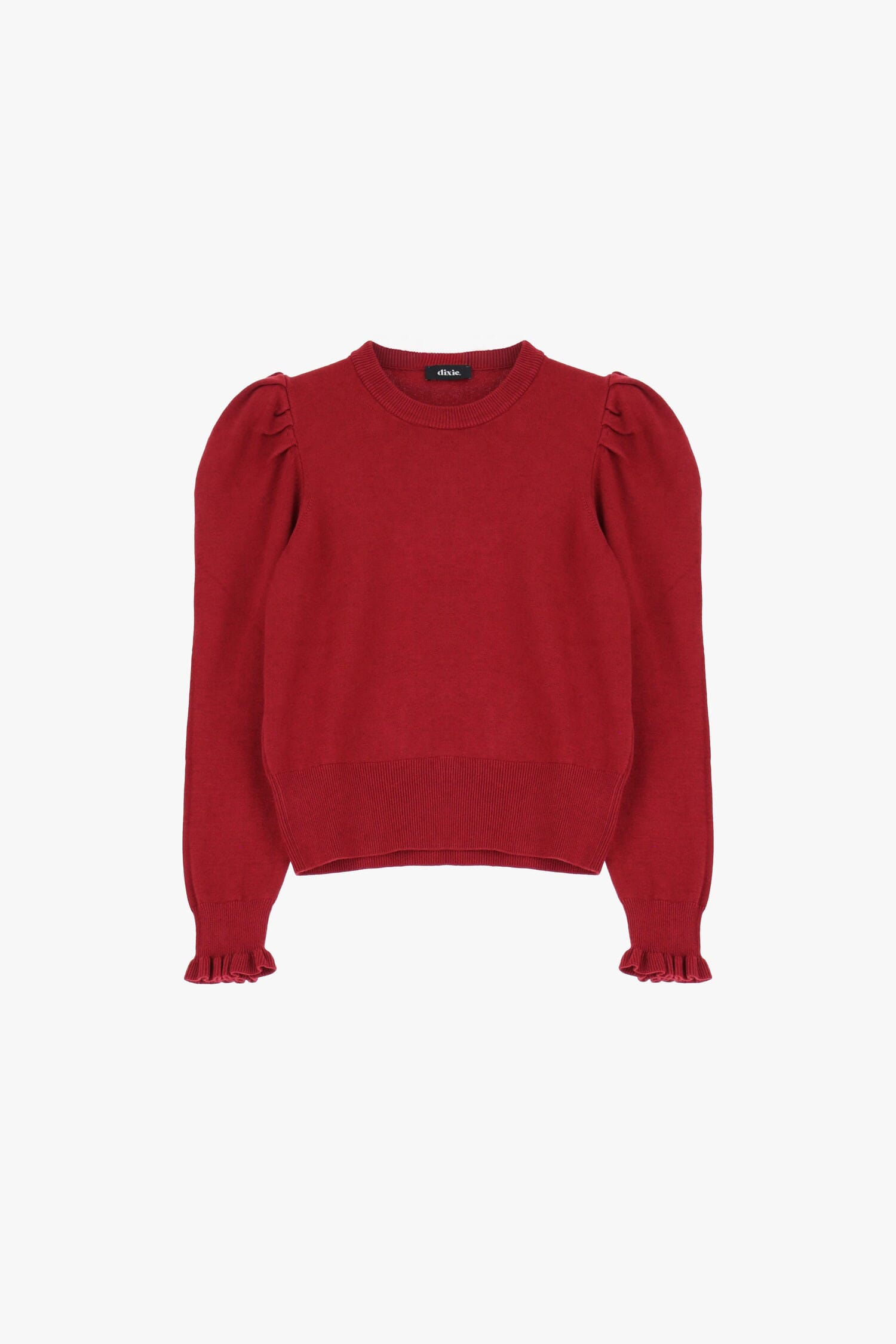 Dixie Puff Sleeve Sweater With Curly Cuffs