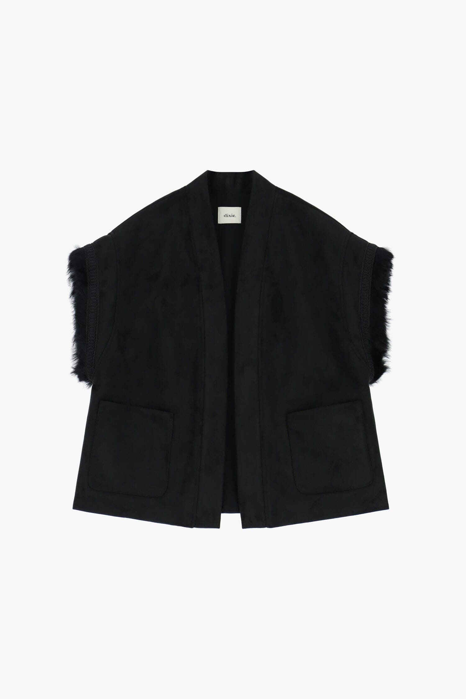 Gilet Senza Maniche Con Tasche Frontali E Bordo Pelliccia Dixie