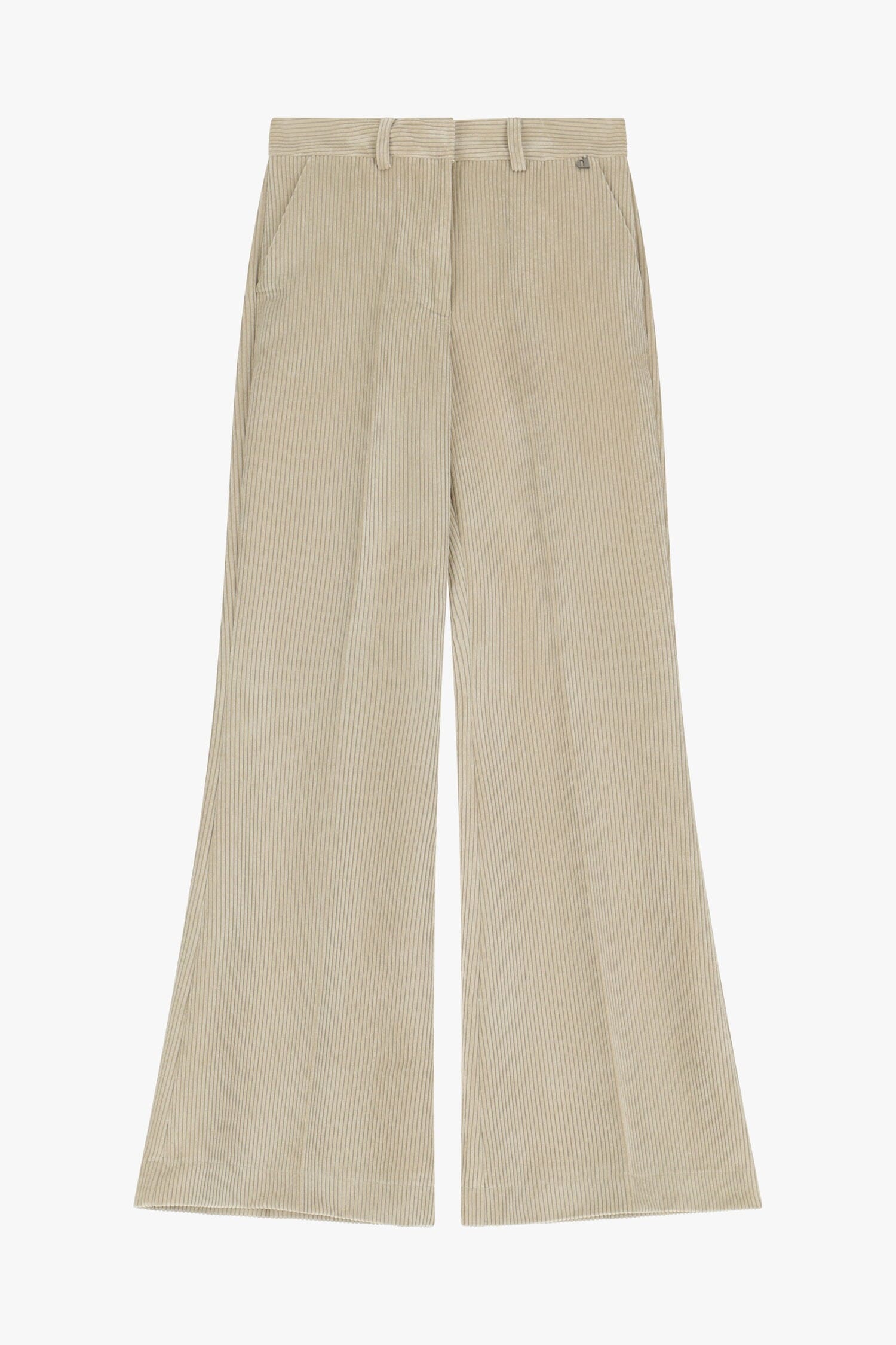 Pantalon côtelé Palazzo Taille haute Poches latérales Dixie