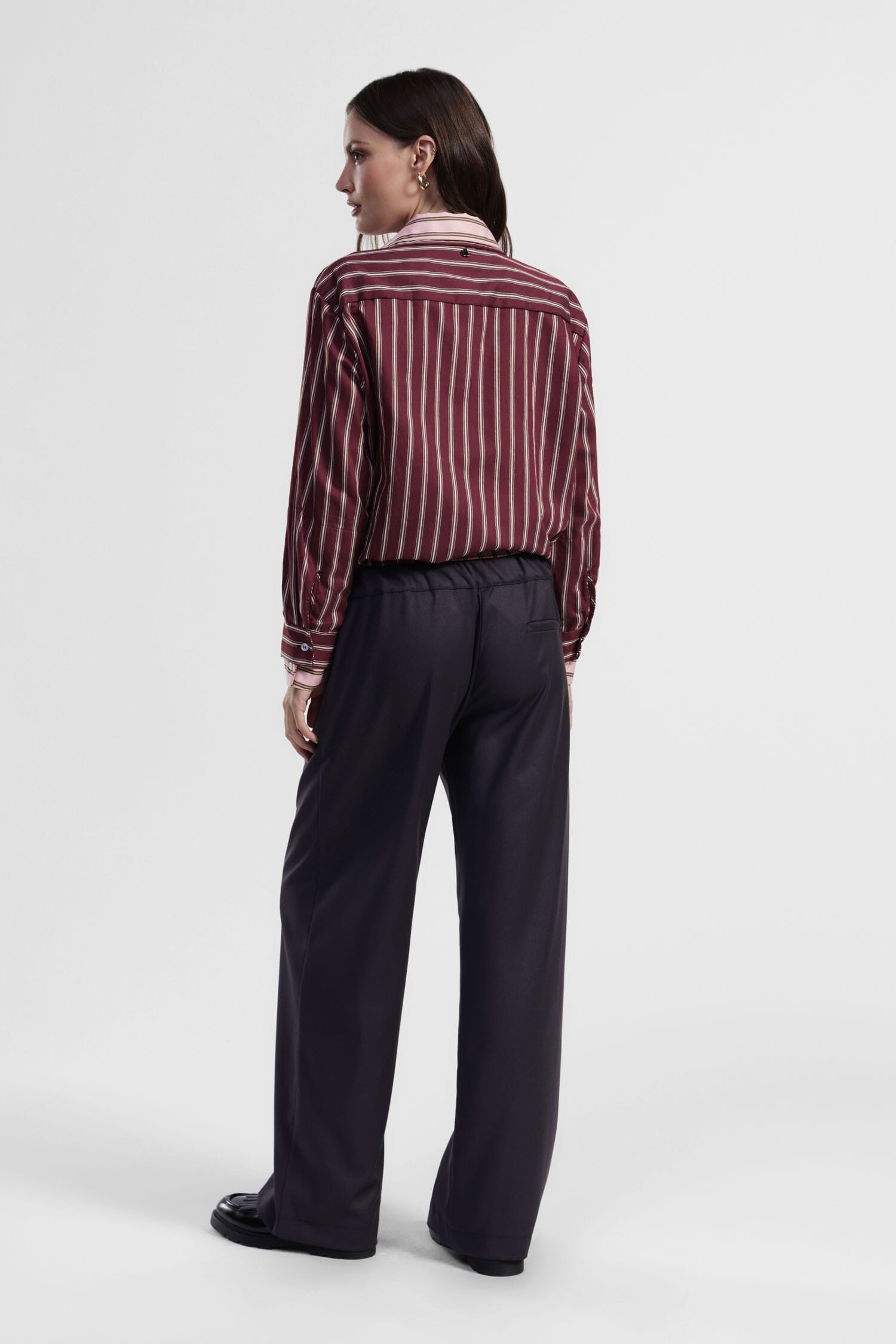 Pantalon taille haute avec bande élastique contrastée Dixie