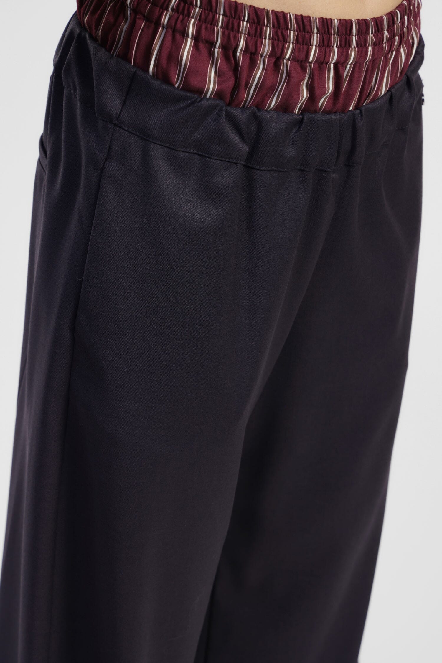 Pantalon taille haute avec bande élastique contrastée Dixie