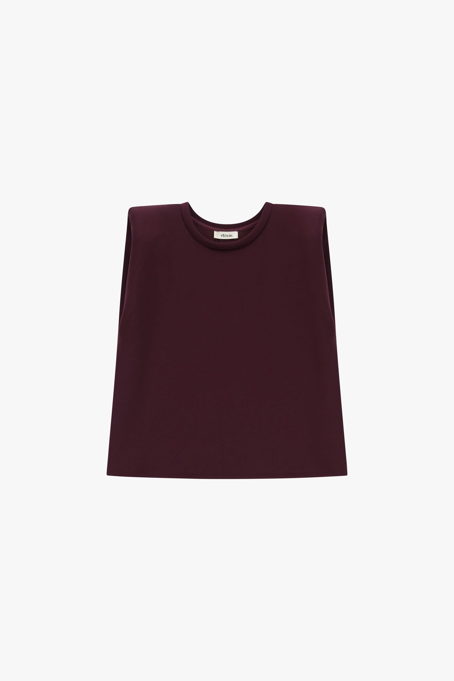 Top sans manches avec épaules structurées Col ras du cou Dixie