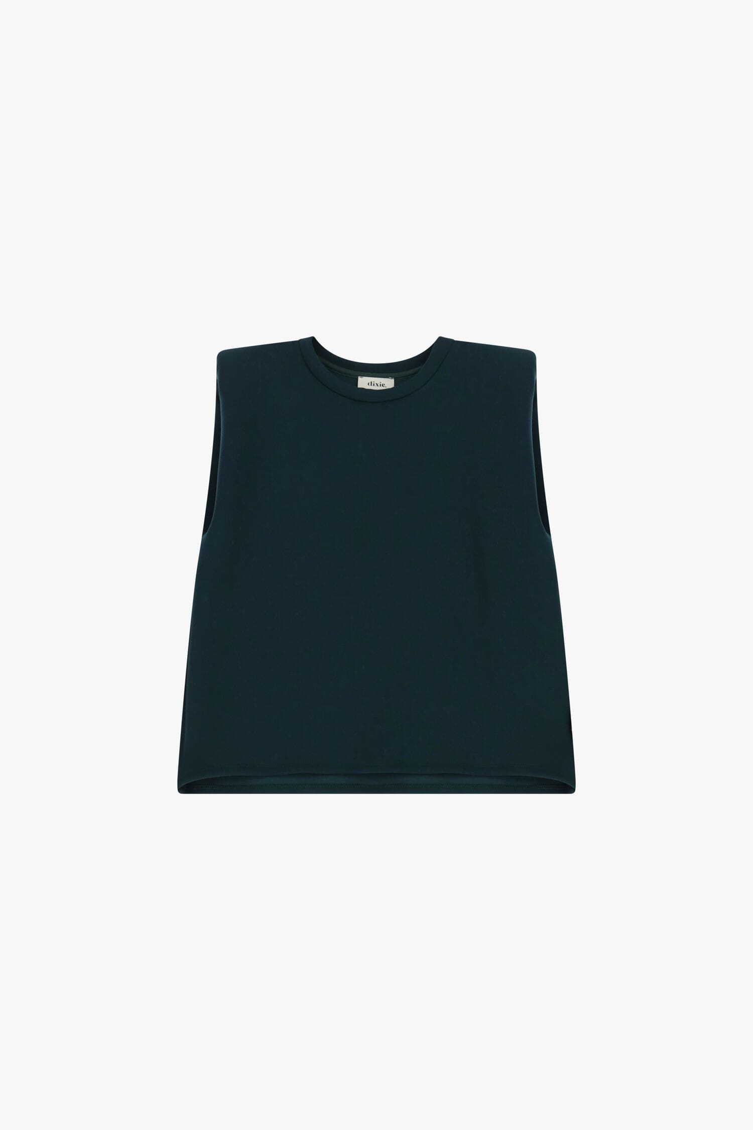 Top sans manches avec épaules structurées Col ras du cou Dixie