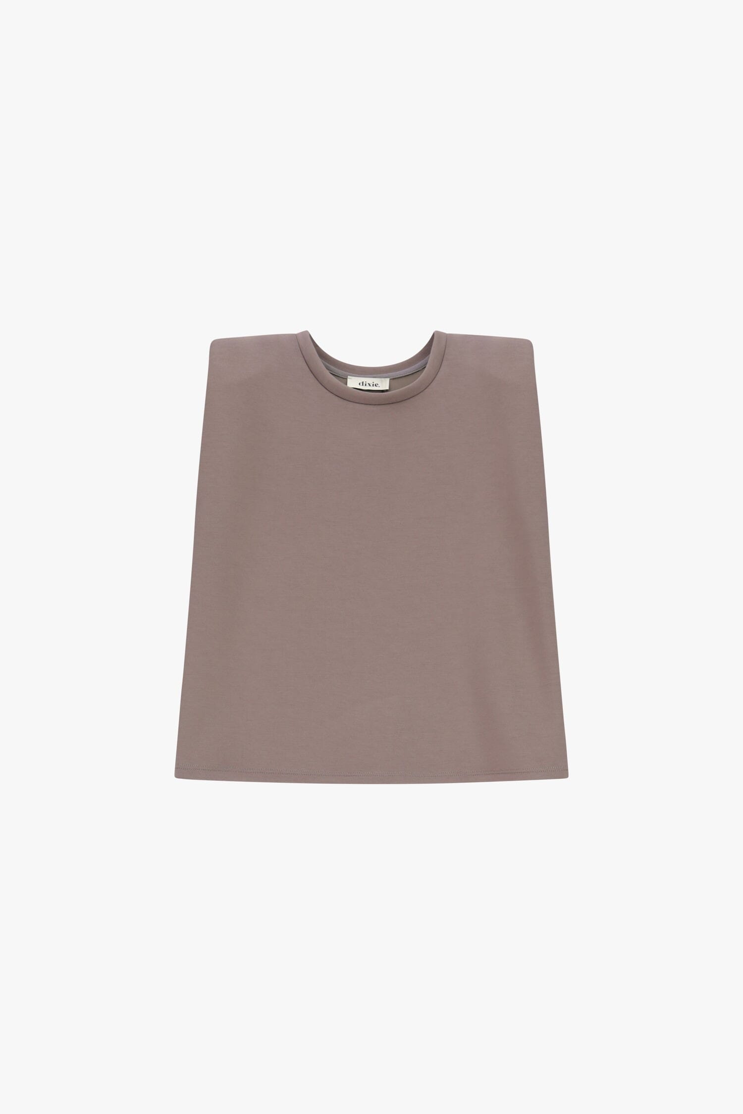 Top sans manches avec épaules structurées Col ras du cou Dixie