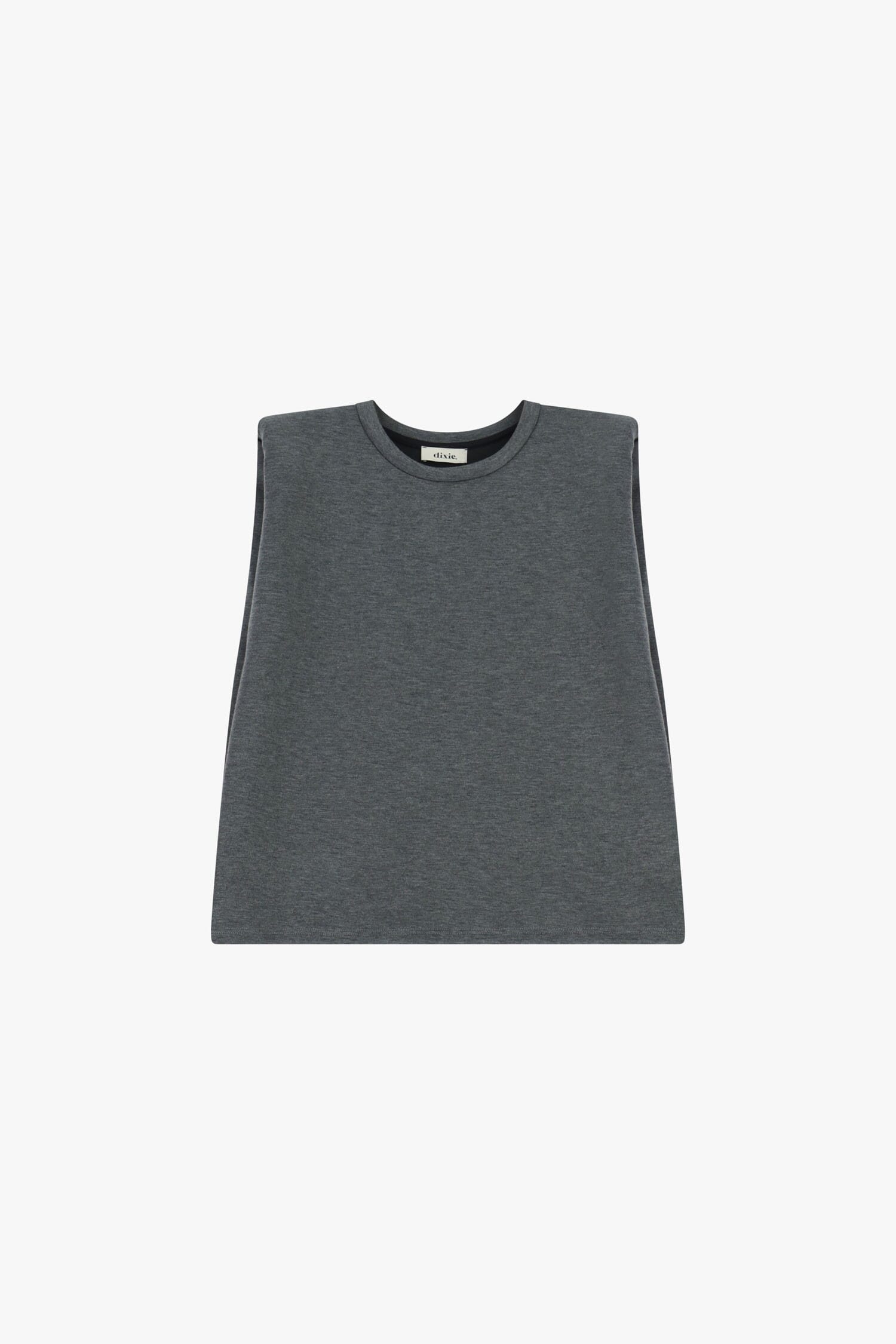 Top sans manches avec épaules structurées Col ras du cou Dixie