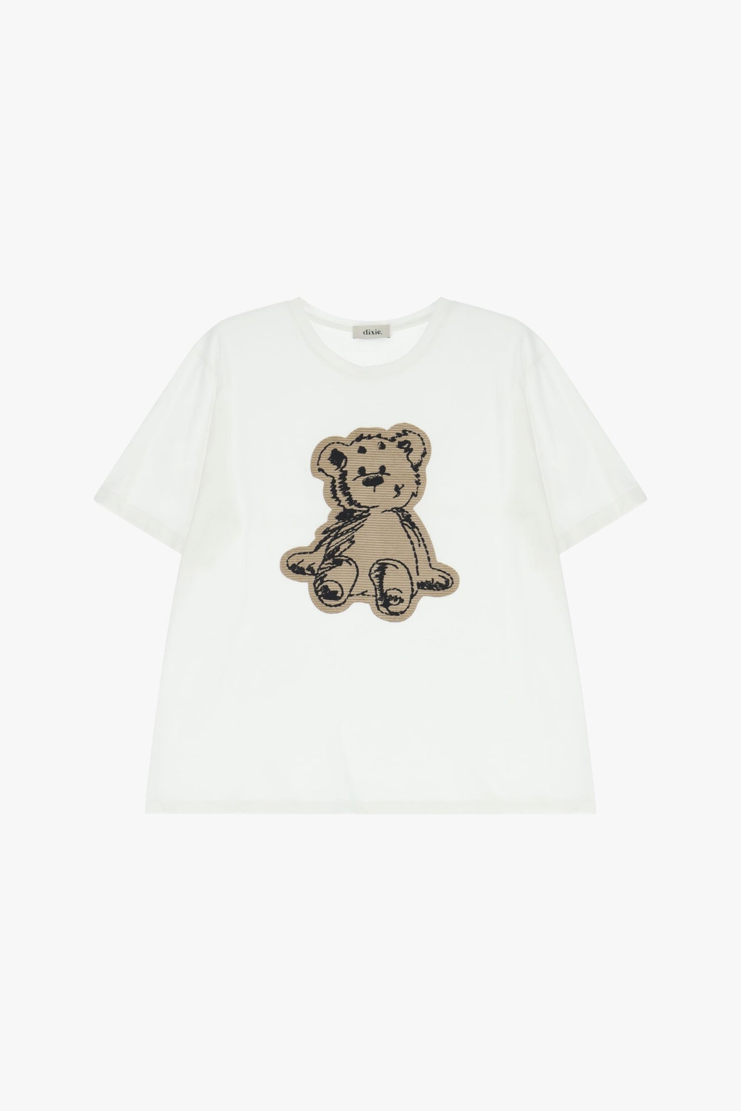 T-Shirt A Maniche Corte Con Maxi Orso Ricamato Dixie