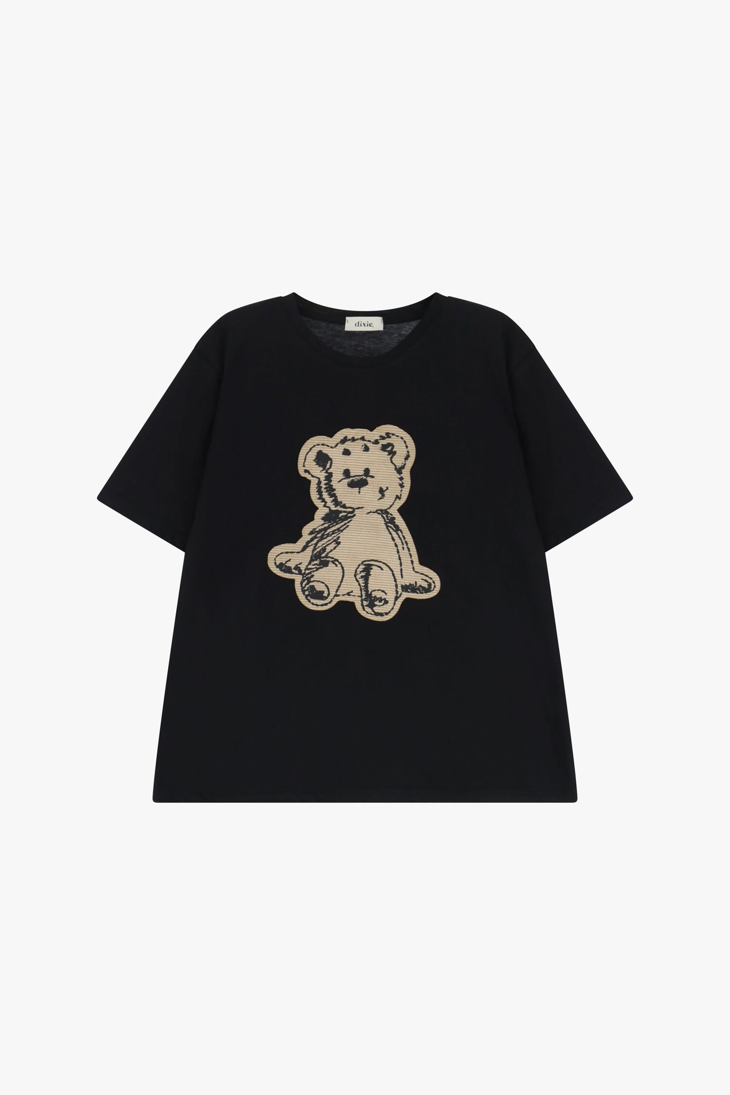T-Shirt A Maniche Corte Con Maxi Orso Ricamato Dixie