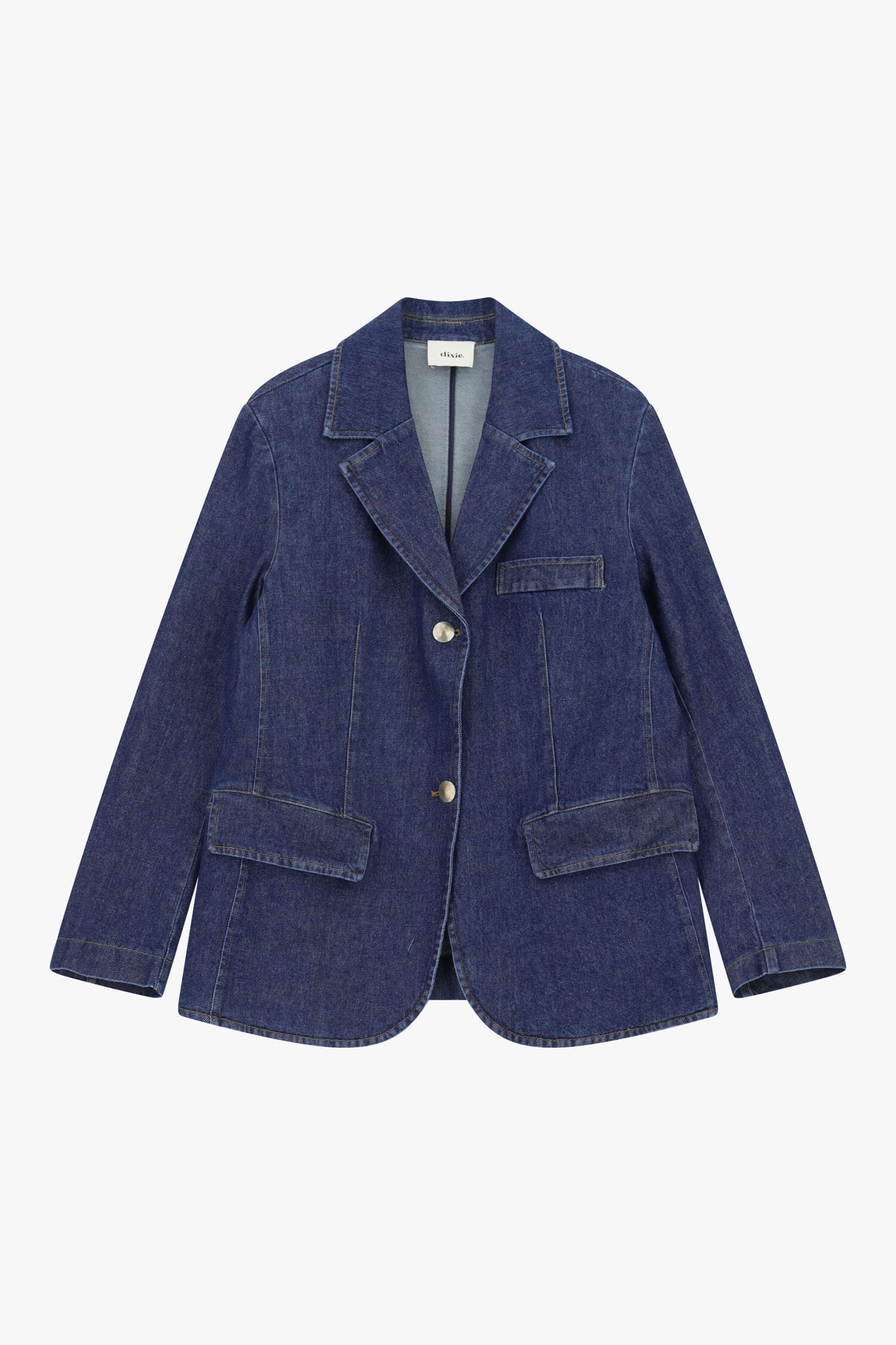 Denim Blazer With Front Pockets Dixie