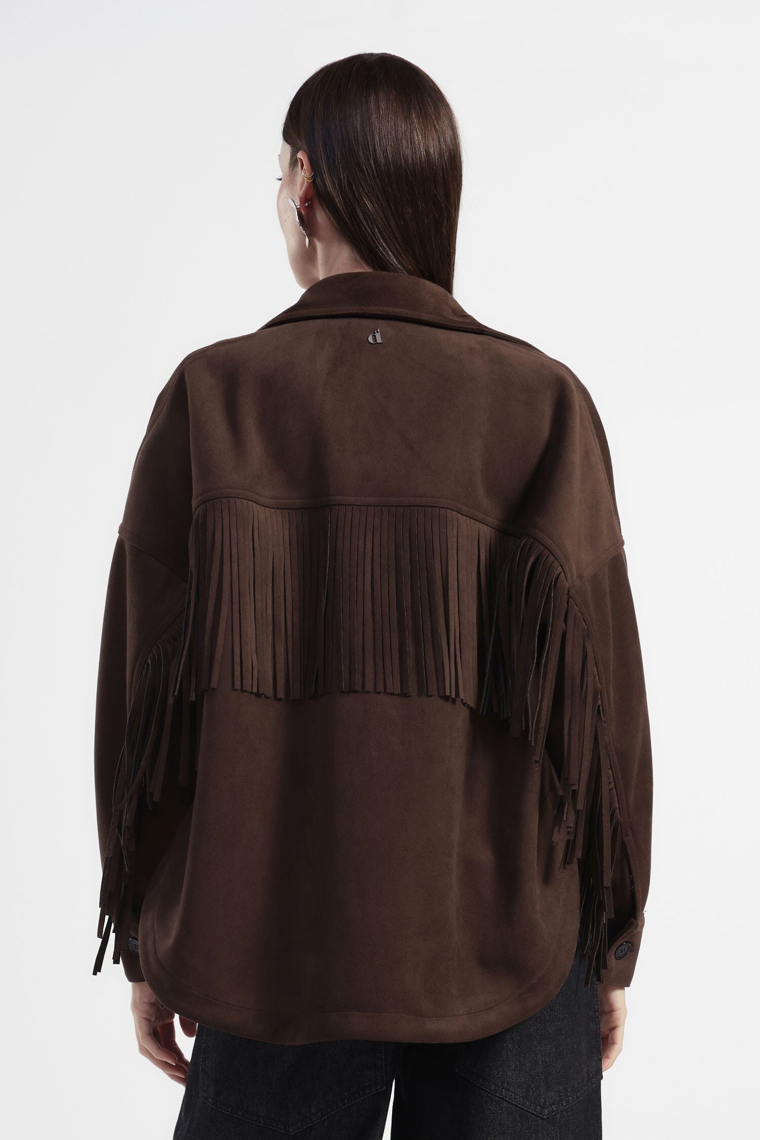 Blazer Dixie avec franges et fermeture à boutons