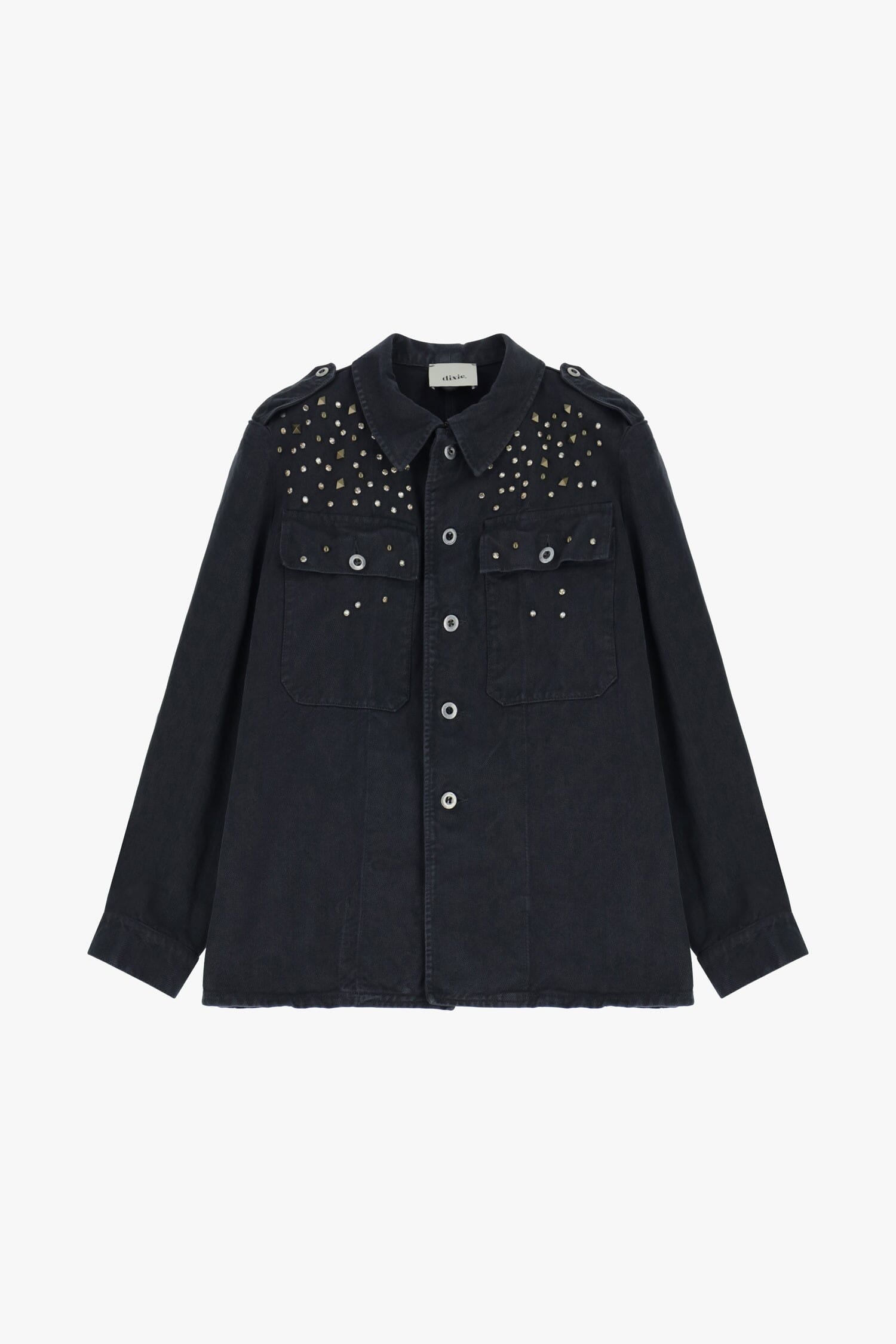 Shirt Jacket With Buttons And Decorative Studs Dixie