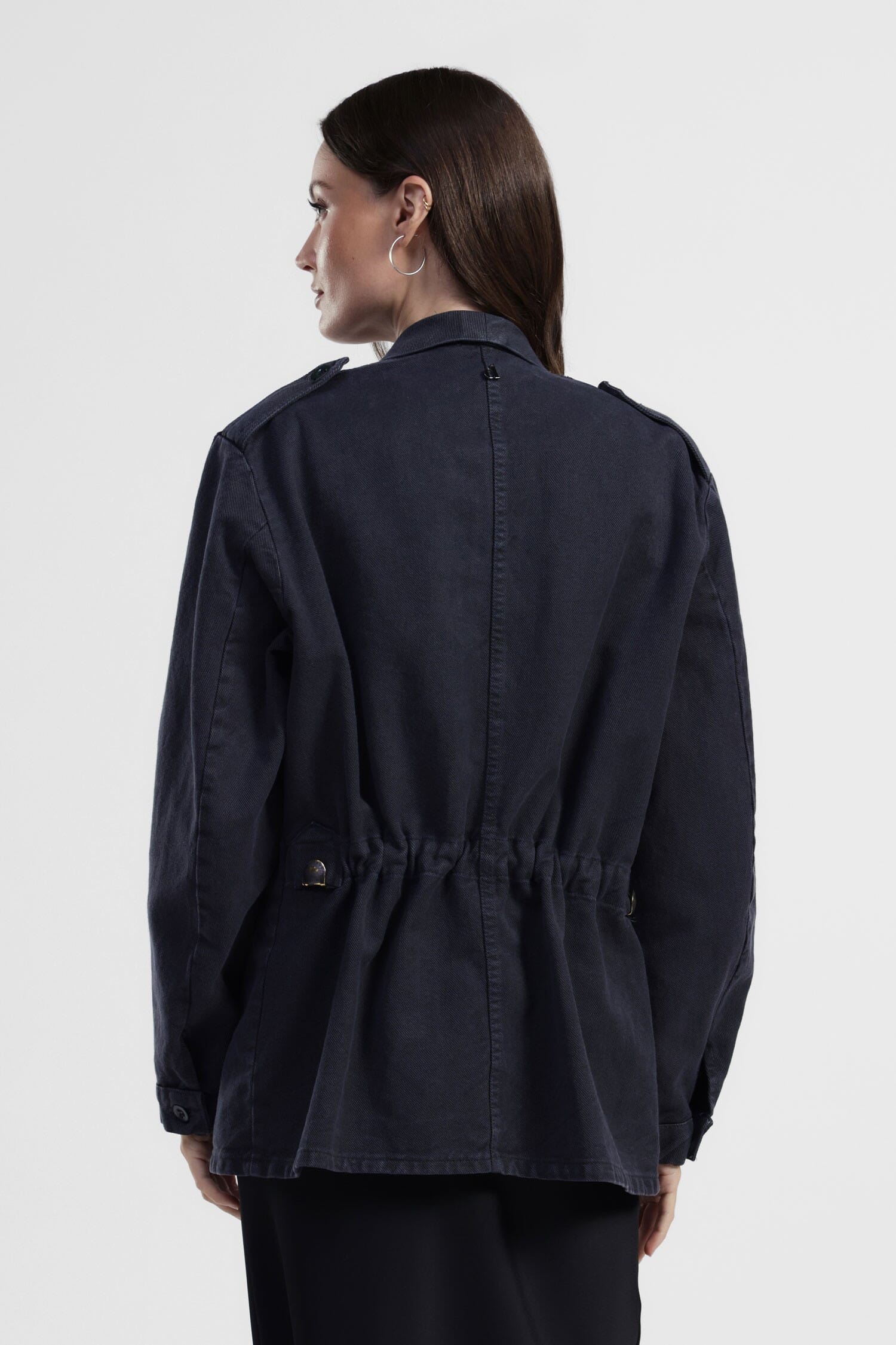 Shirt Jacket With Buttons And Decorative Studs Dixie