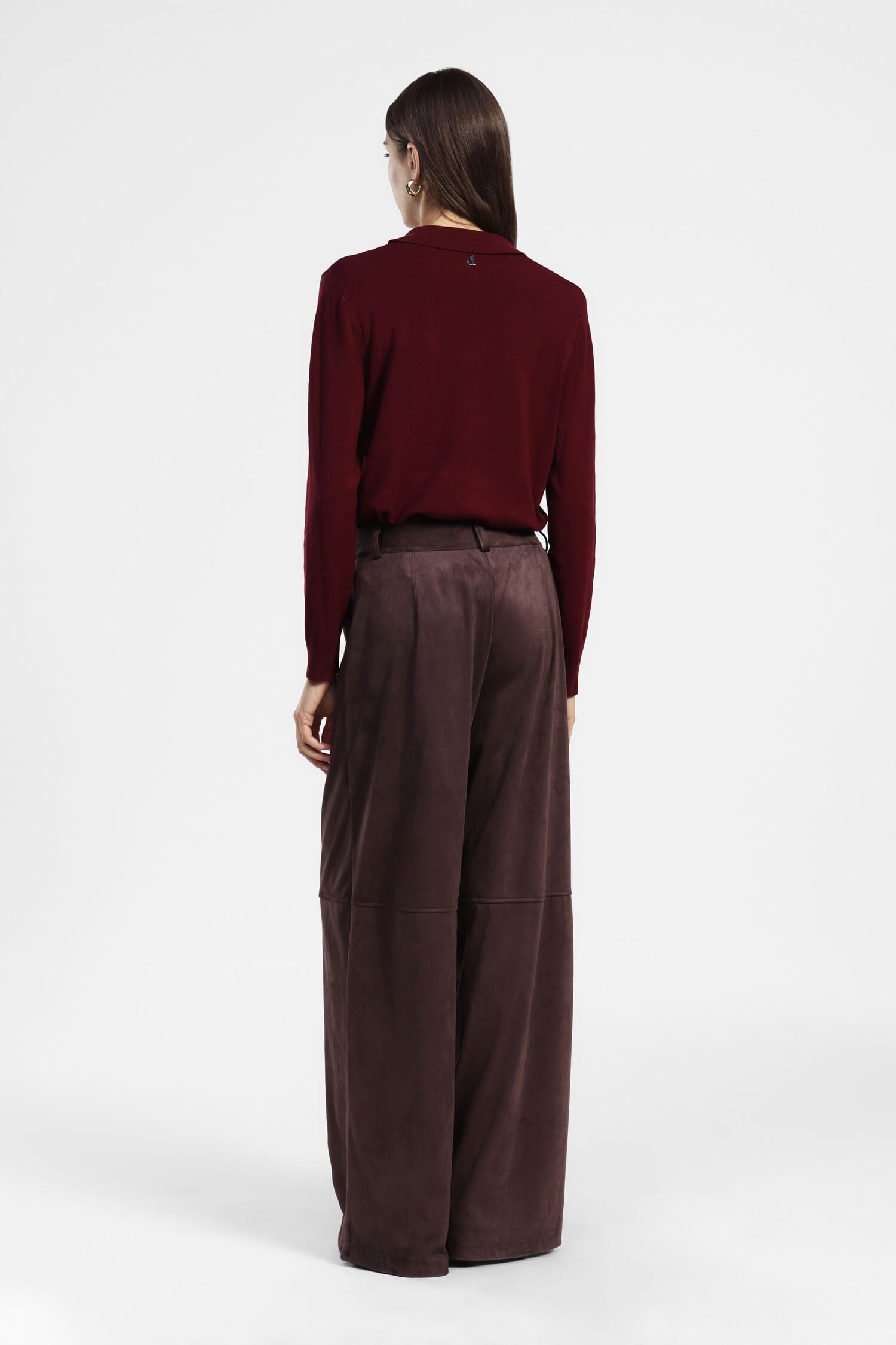 Pantaloni Palazzo A Vita Alta Con Cucitura A Contrasto Dixie