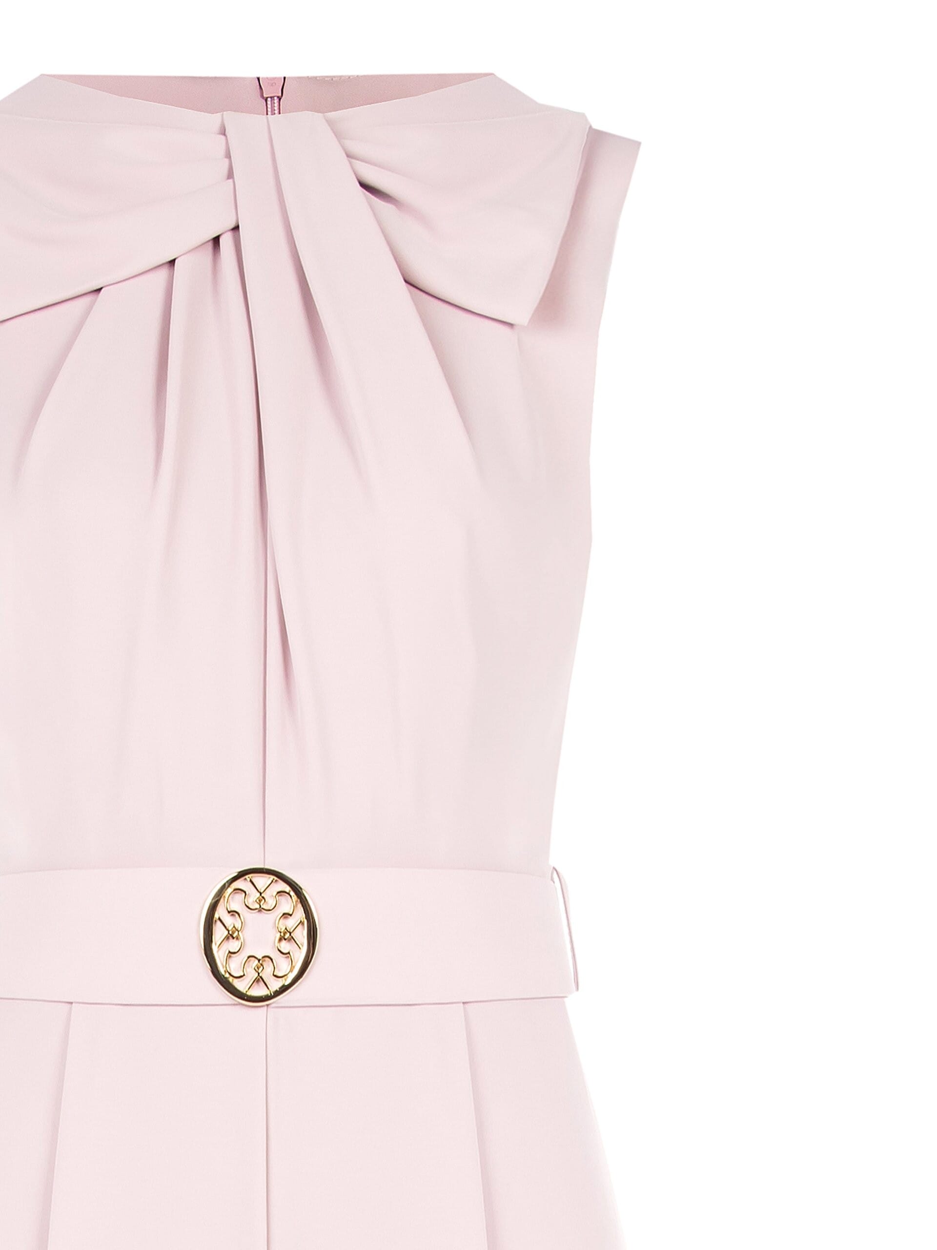 Tuta Intera Palazzo In Tessuto Fluido Con Cintura Logo Rigida Coordinata Rinascimento