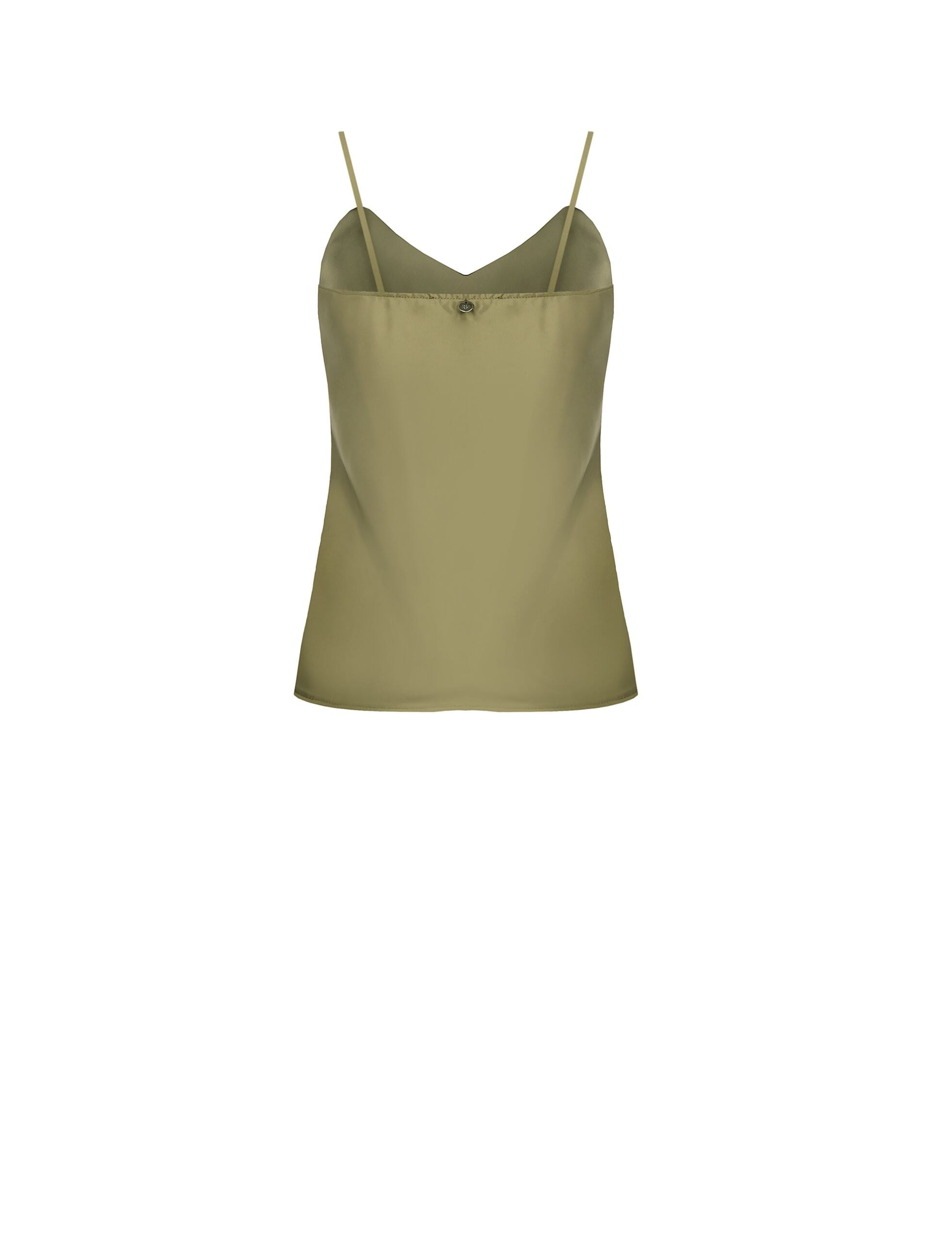 Top Sfiancato In Raso Con Dettagli In Pizzo Rinascimento