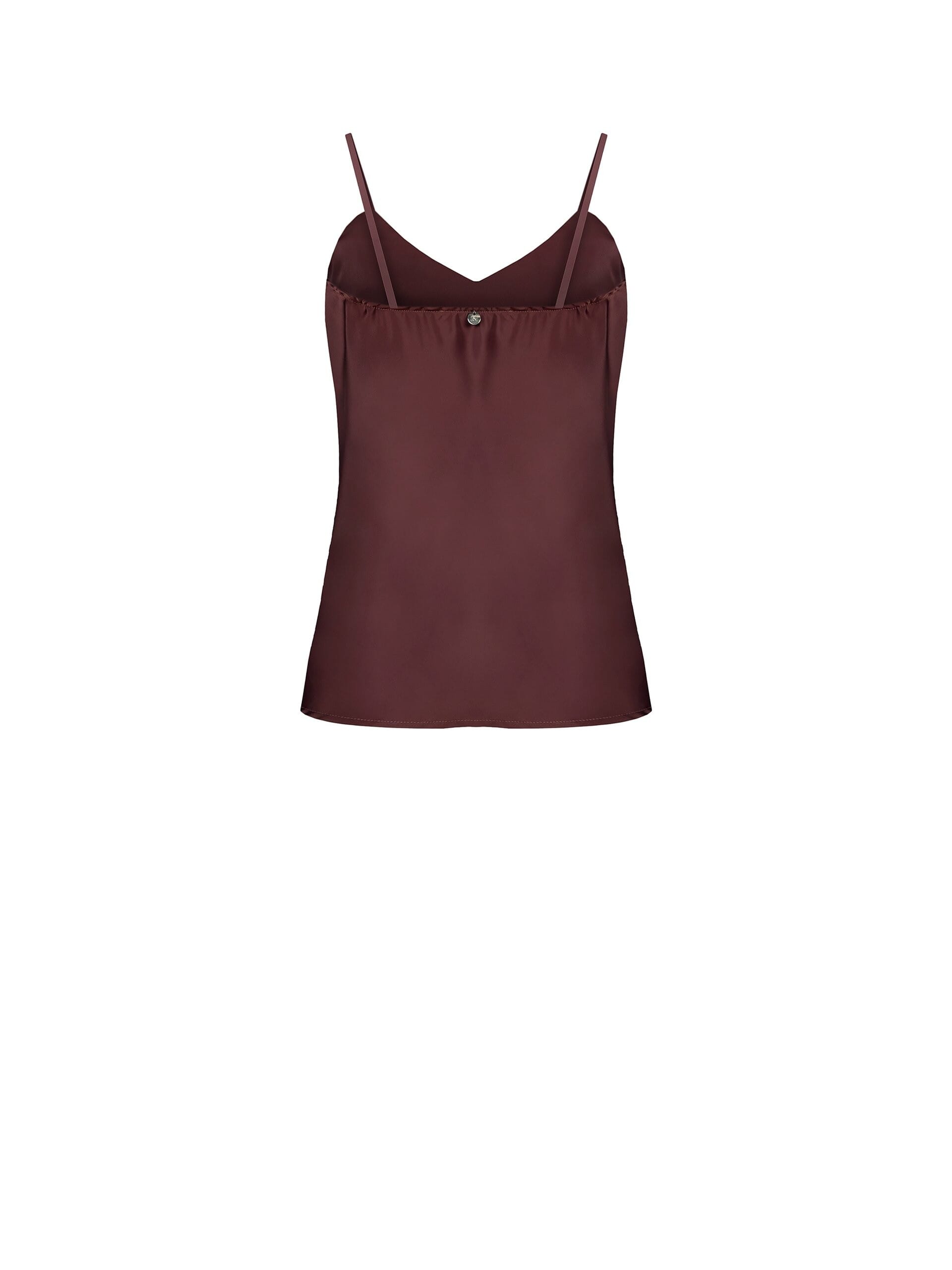 Top Sfiancato In Raso Con Dettagli In Pizzo Rinascimento