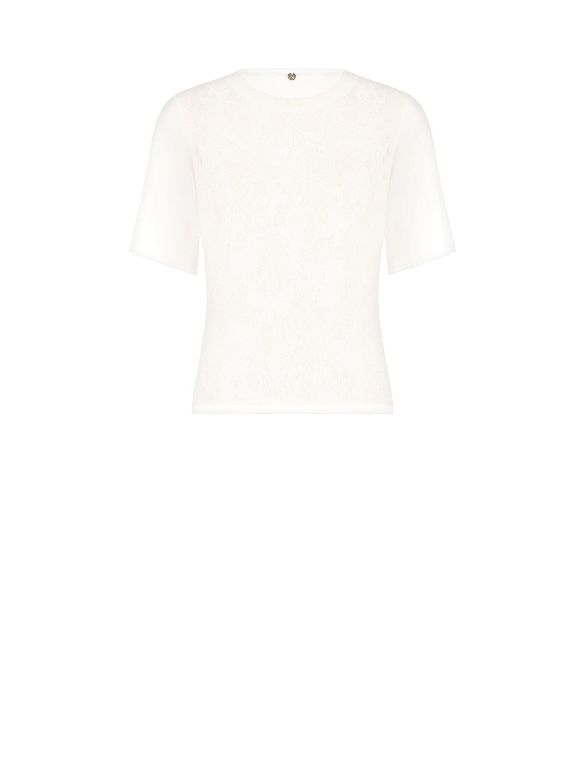 T-Shirt In Pizzo Ricamato E Georgette Rinascimento