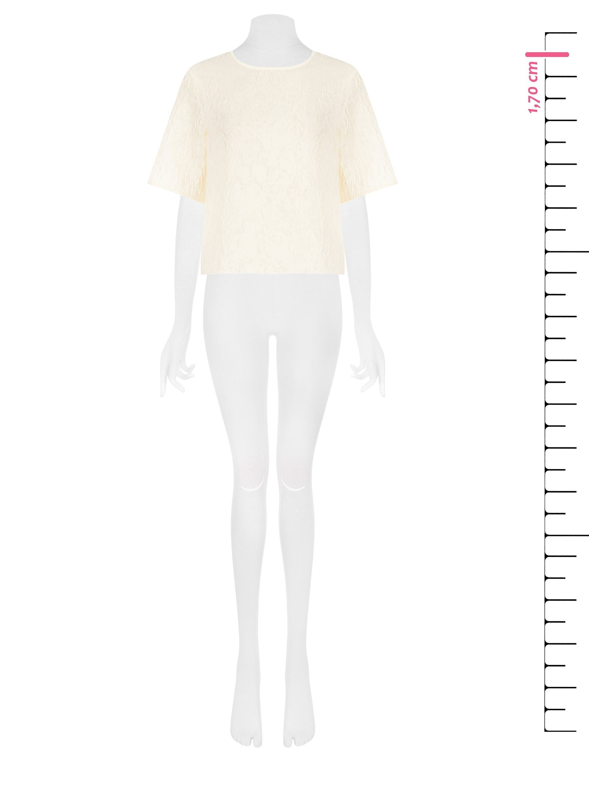 T-Shirt Over In Jacquard A Motivo Floreale In Rilievo Rinascimento