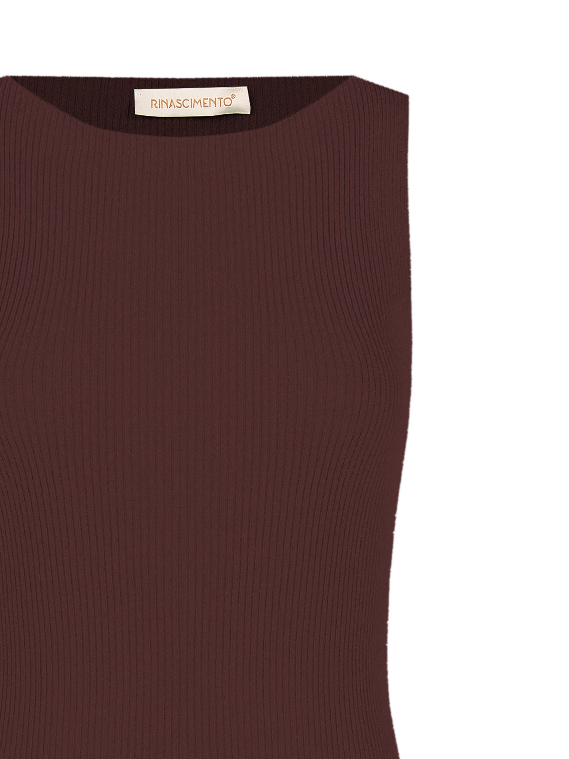 Top Sfiancato In Maglia A Coste Con Lurex Rinascimento