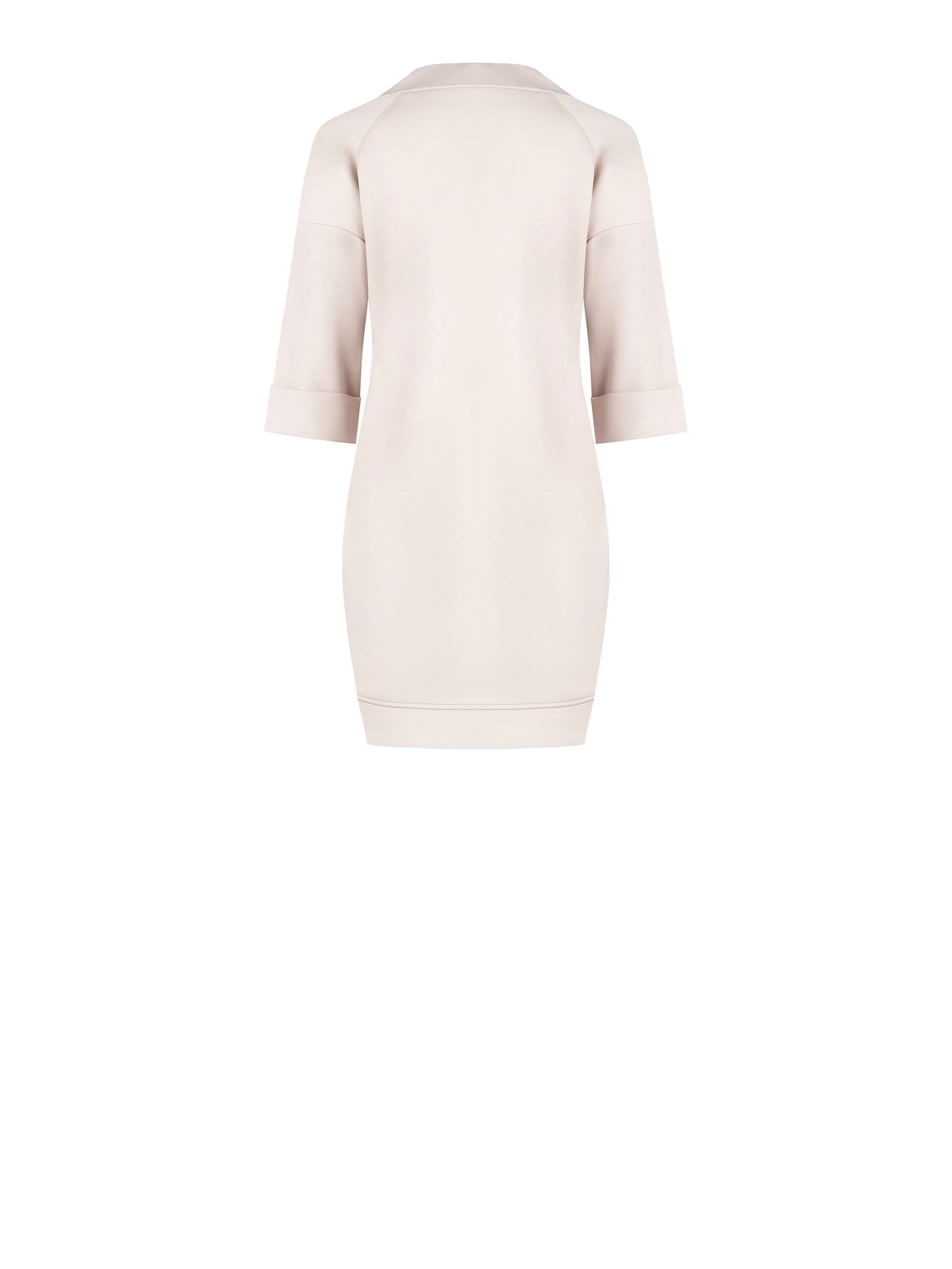 Abito Corto A Trapezio In Neoprene Con Collo Alto E Cordoncino Di Strass Rinascimento