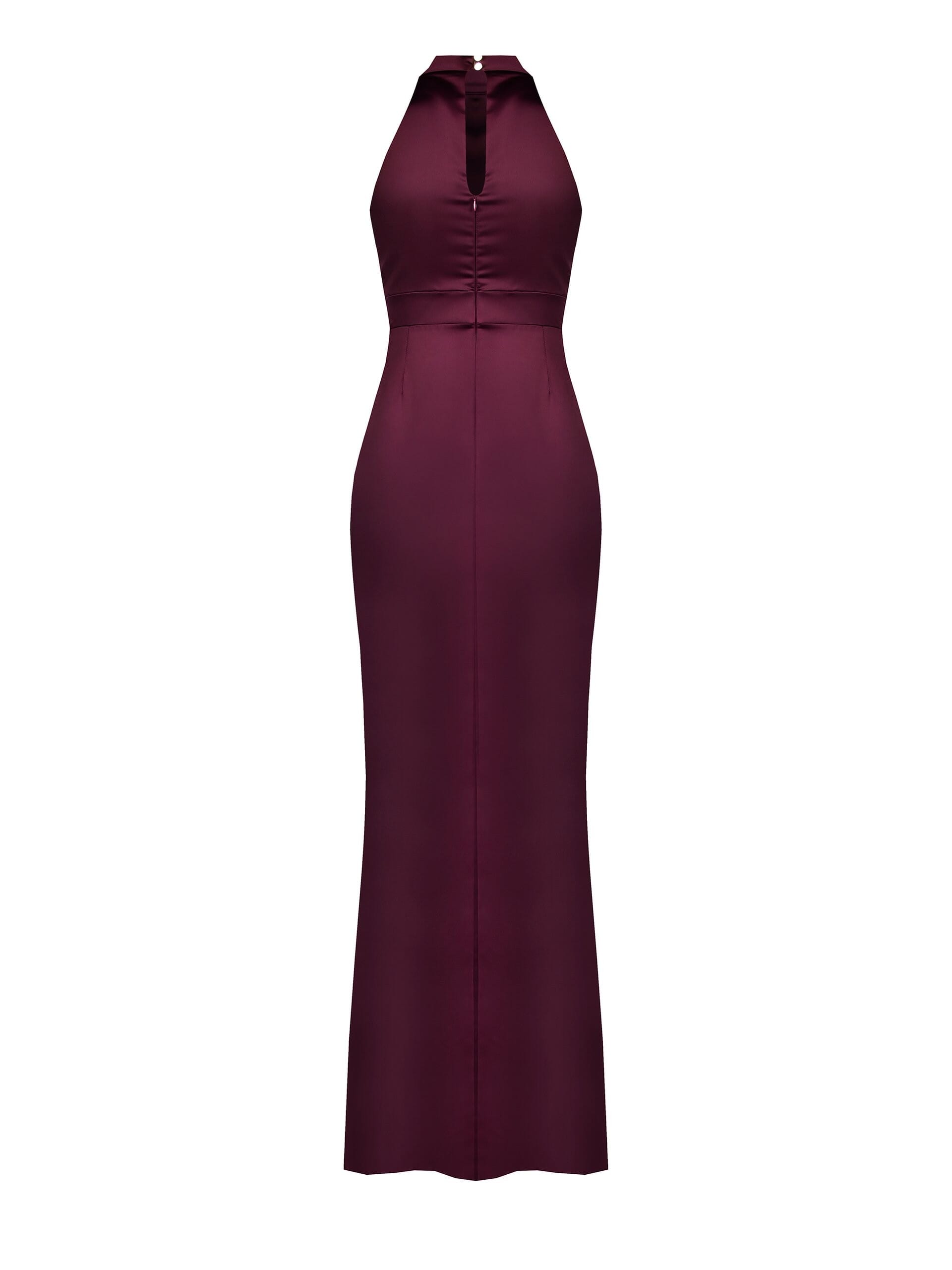 Abito Lungo Scivolato In Raso Arricciato Su Un Fianco Rinascimento