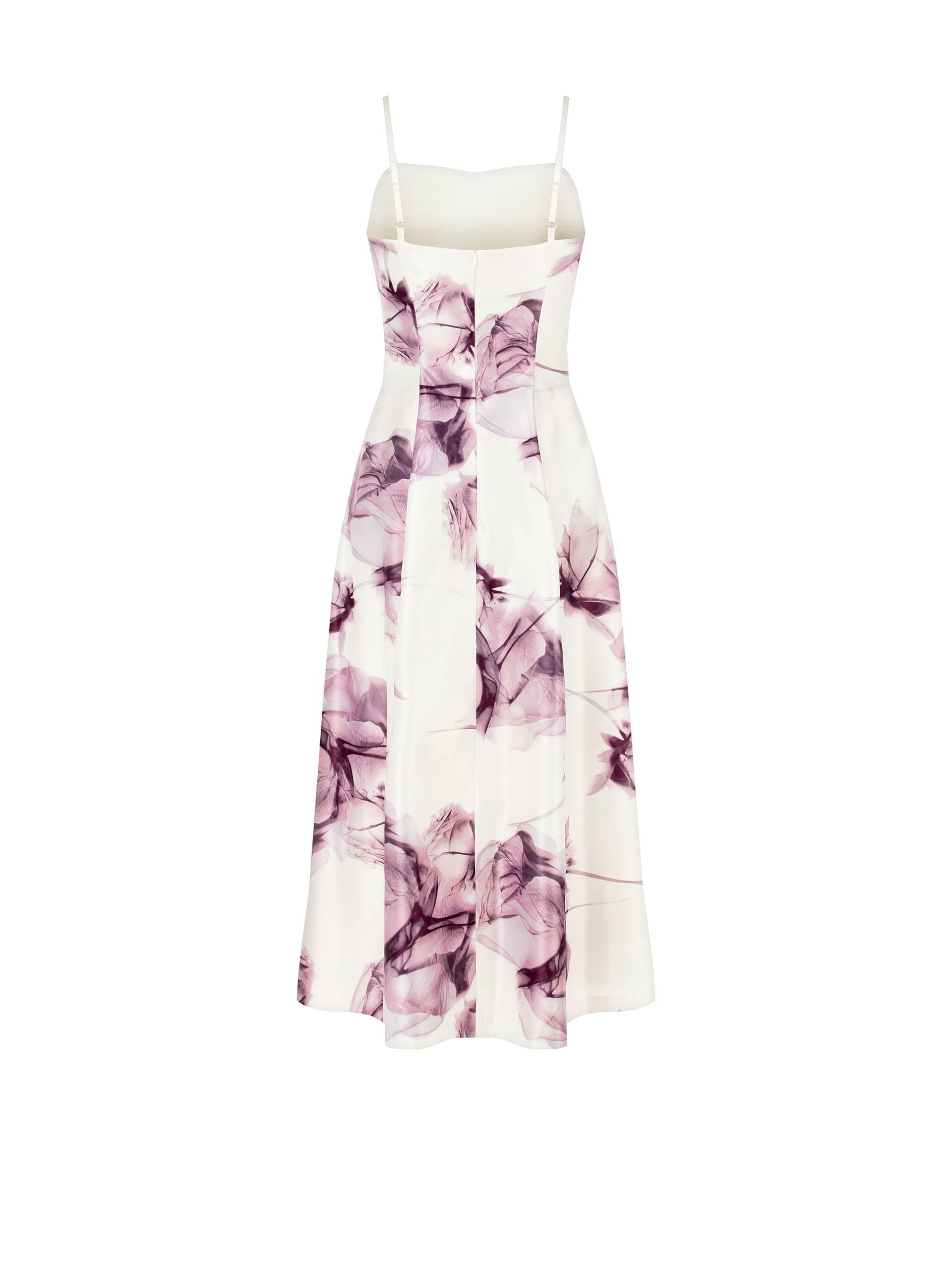 Abito Lungo A Ruota In Raso Duchesse Con Tasche Rinascimento