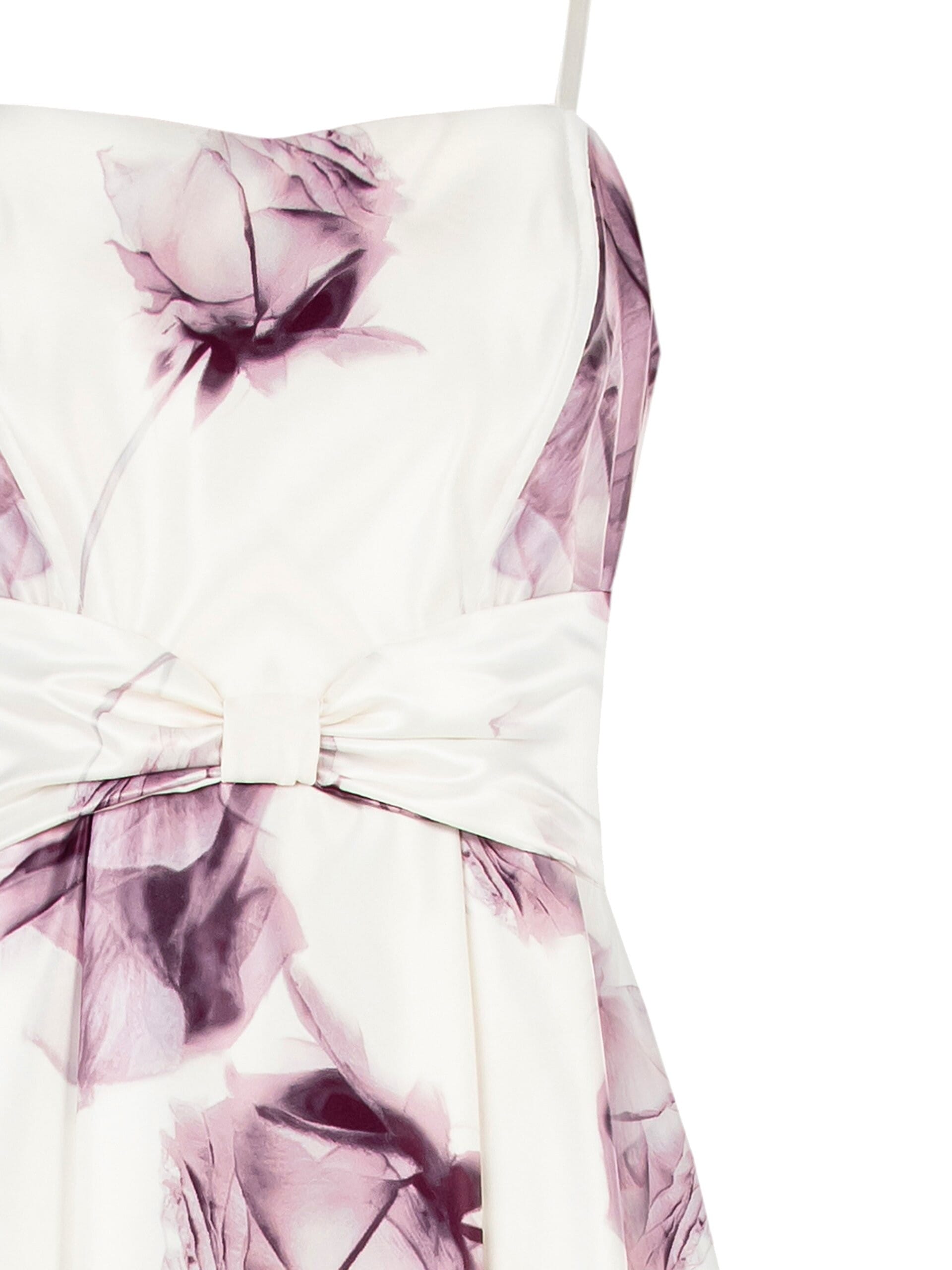 Abito Lungo A Ruota In Raso Duchesse Con Tasche Rinascimento