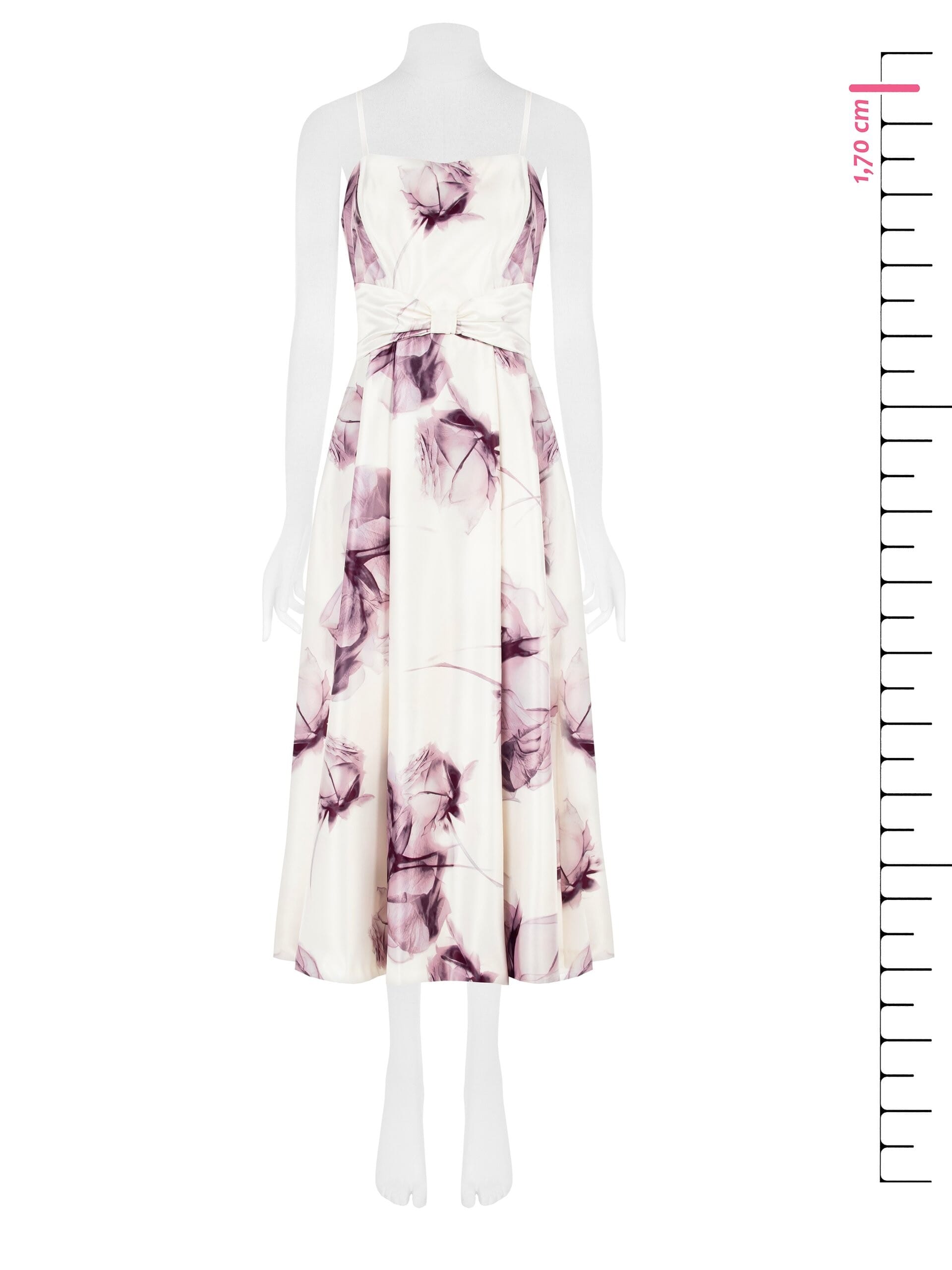 Abito Lungo A Ruota In Raso Duchesse Con Tasche Rinascimento