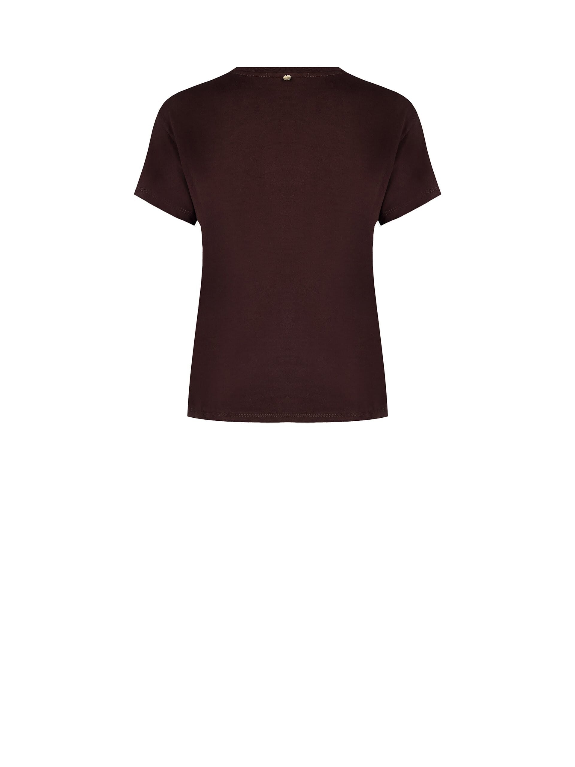 T-Shirt Regular In Cotone Con Slogan Ricamato Crema Lato Cuore Rinascimento