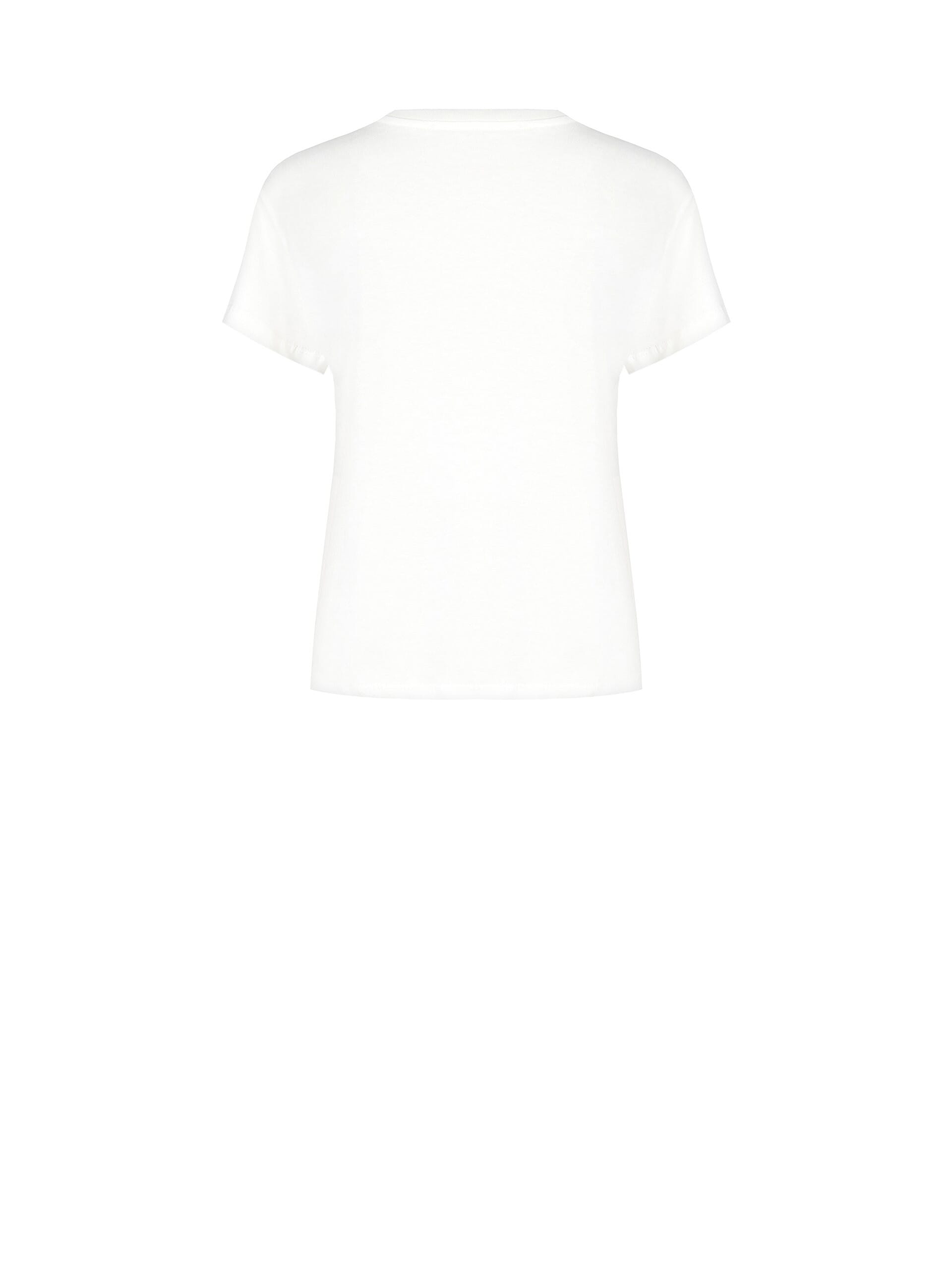 Regular Cotton T-Shirt with Slogan and Laminated Print Rinascimento