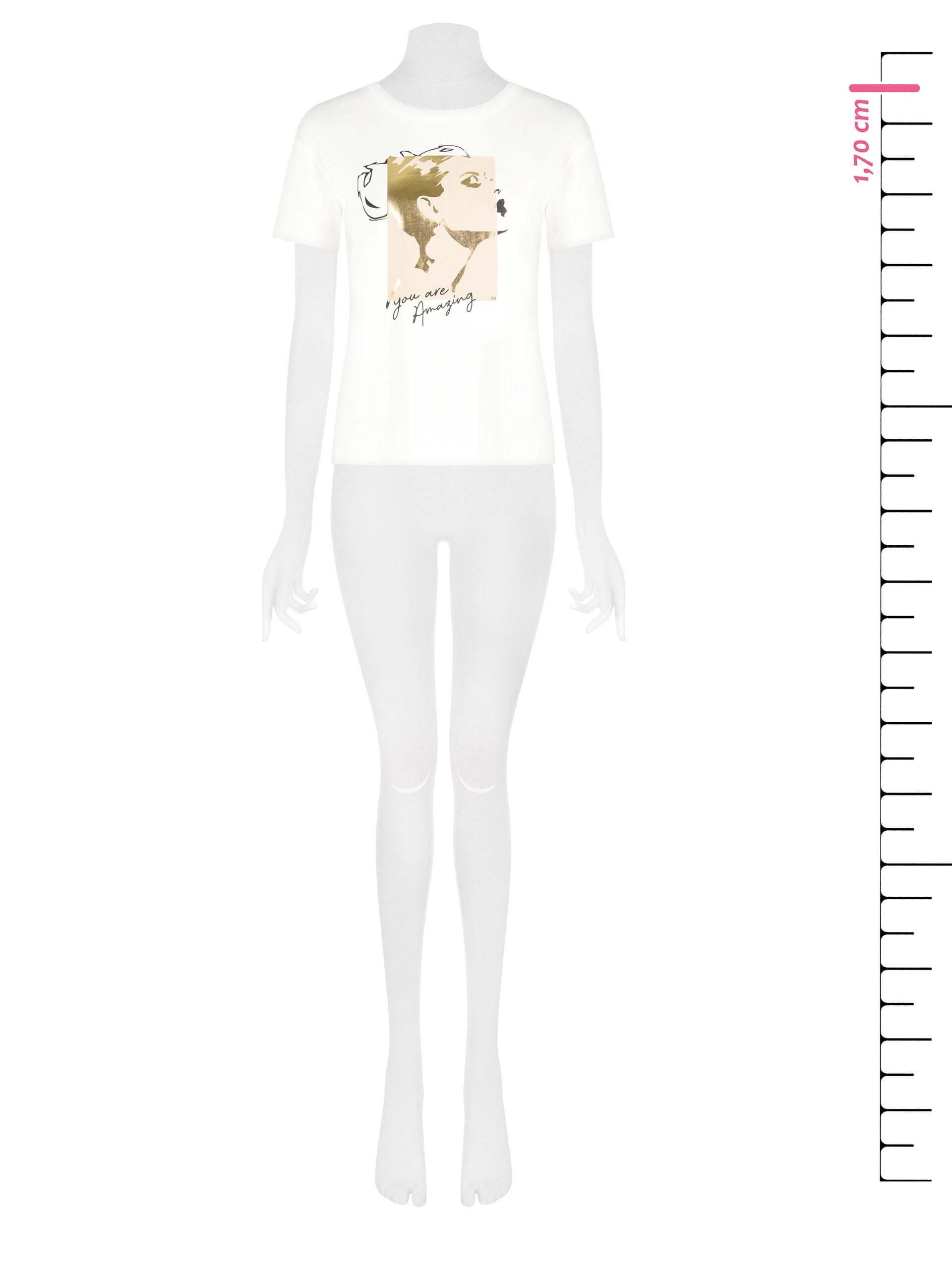 Regular Cotton T-Shirt With Monday Print And Laminated Details Rinascimento