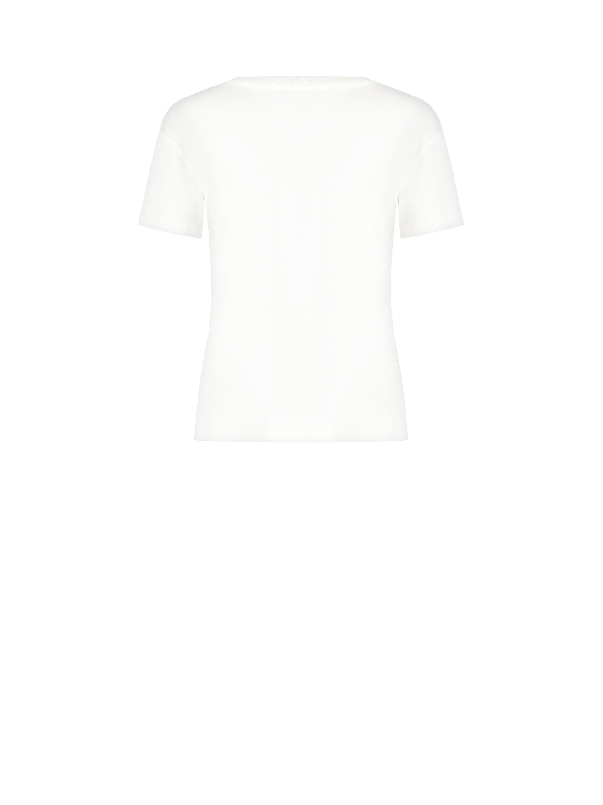 Cotton Regular T-Shirt with Sequined Slogan Rinascimento